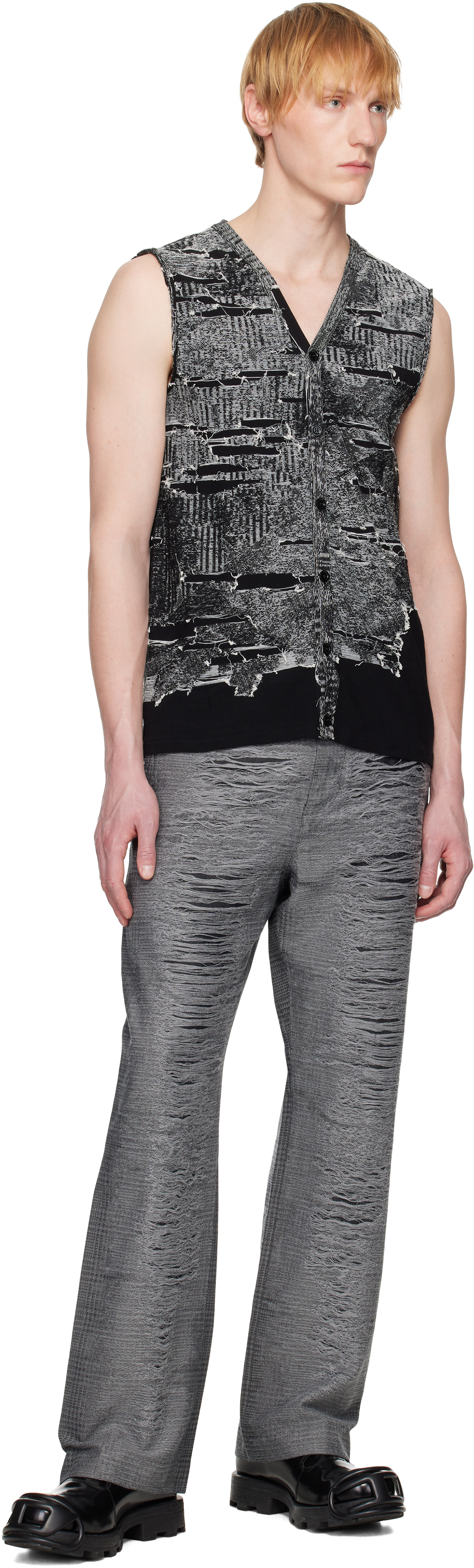 Diesel Gray P-boix Trousers In 9dwa
