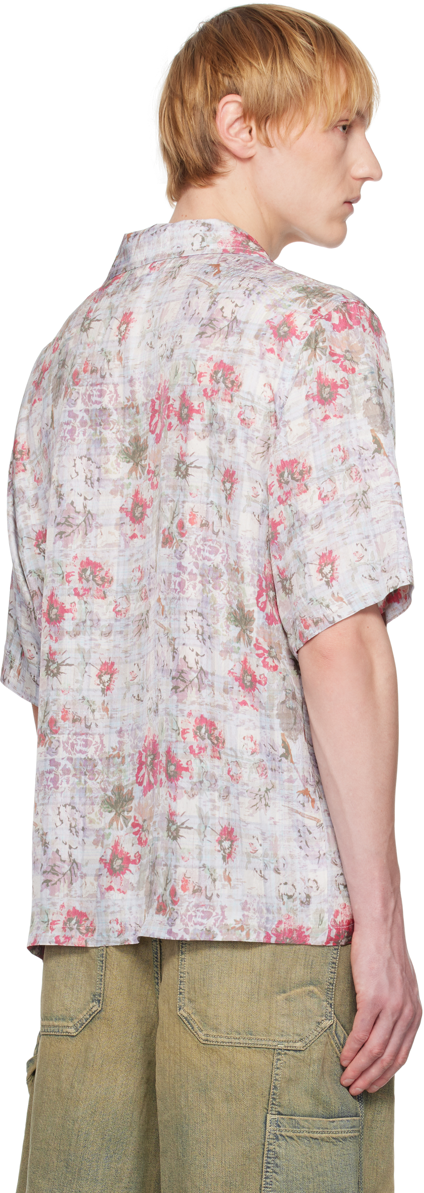 Diesel Floral Print Camp Collar Shirt In 89r