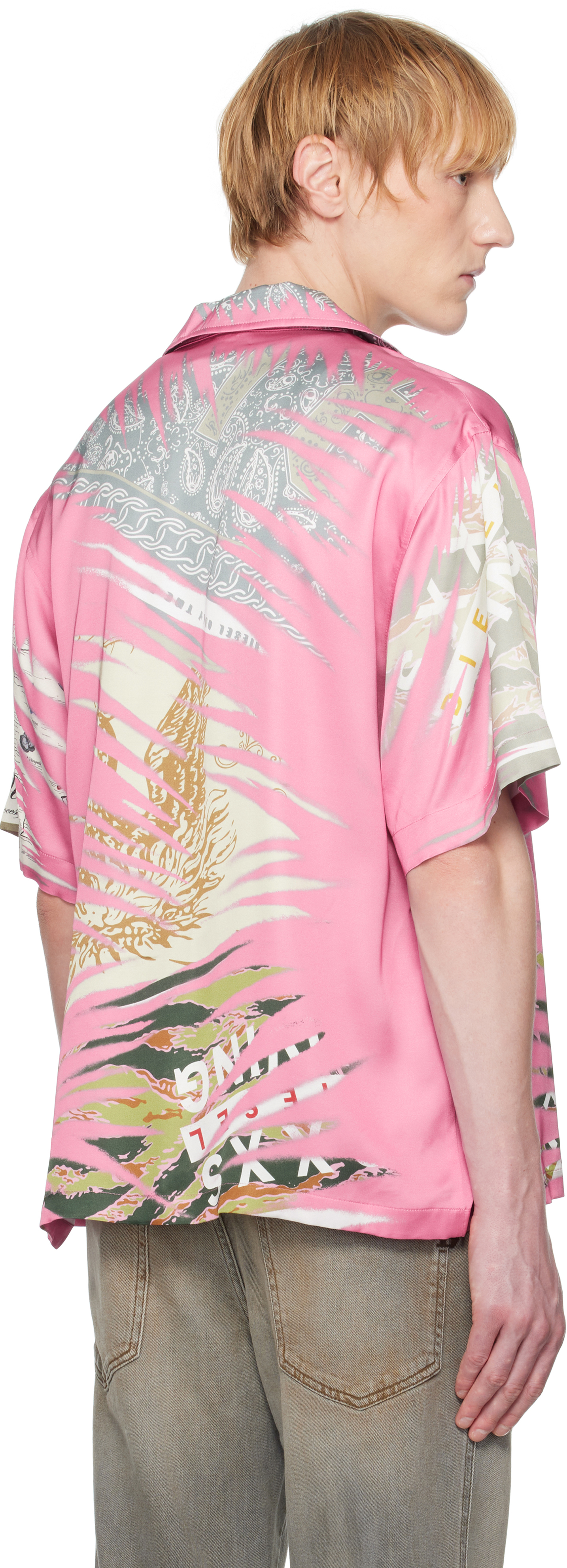 Diesel Cuban Collar Graphic Print Relaxed Fit Shirt In 35ha