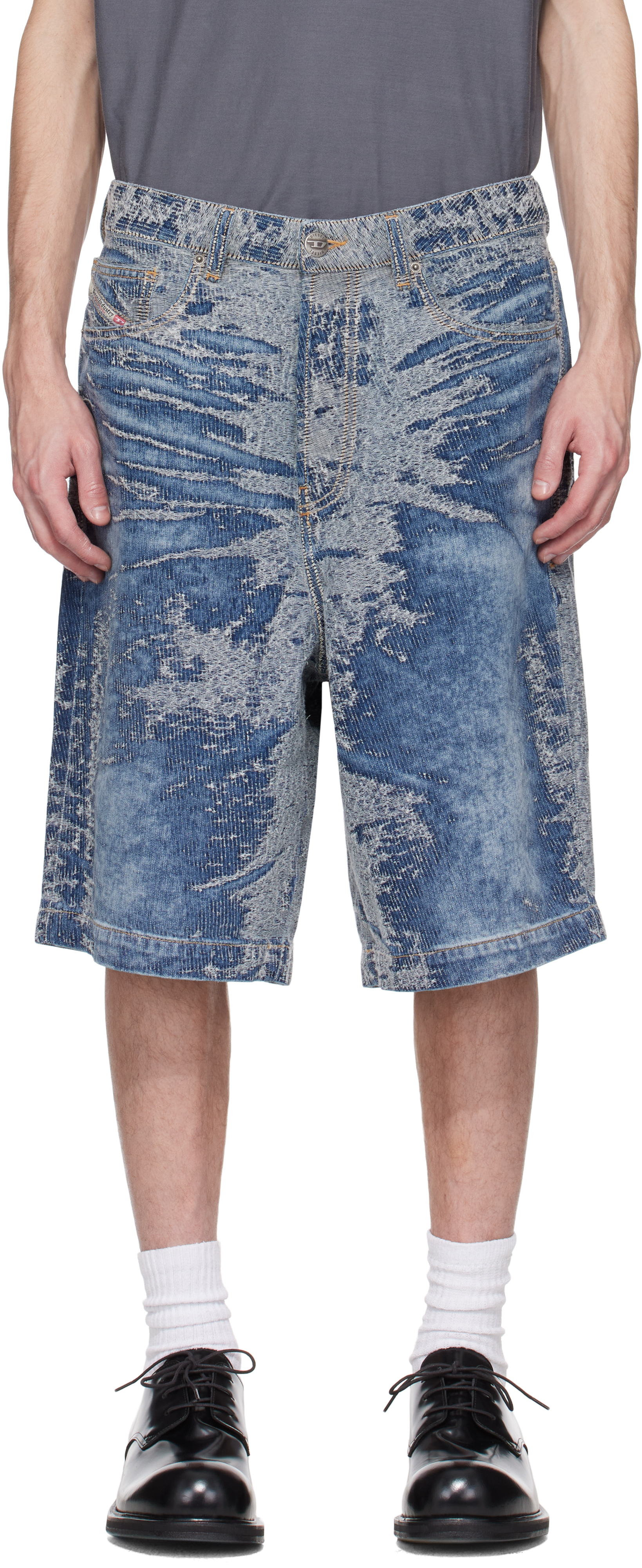 Blue D-Line-Short-S Denim Shorts