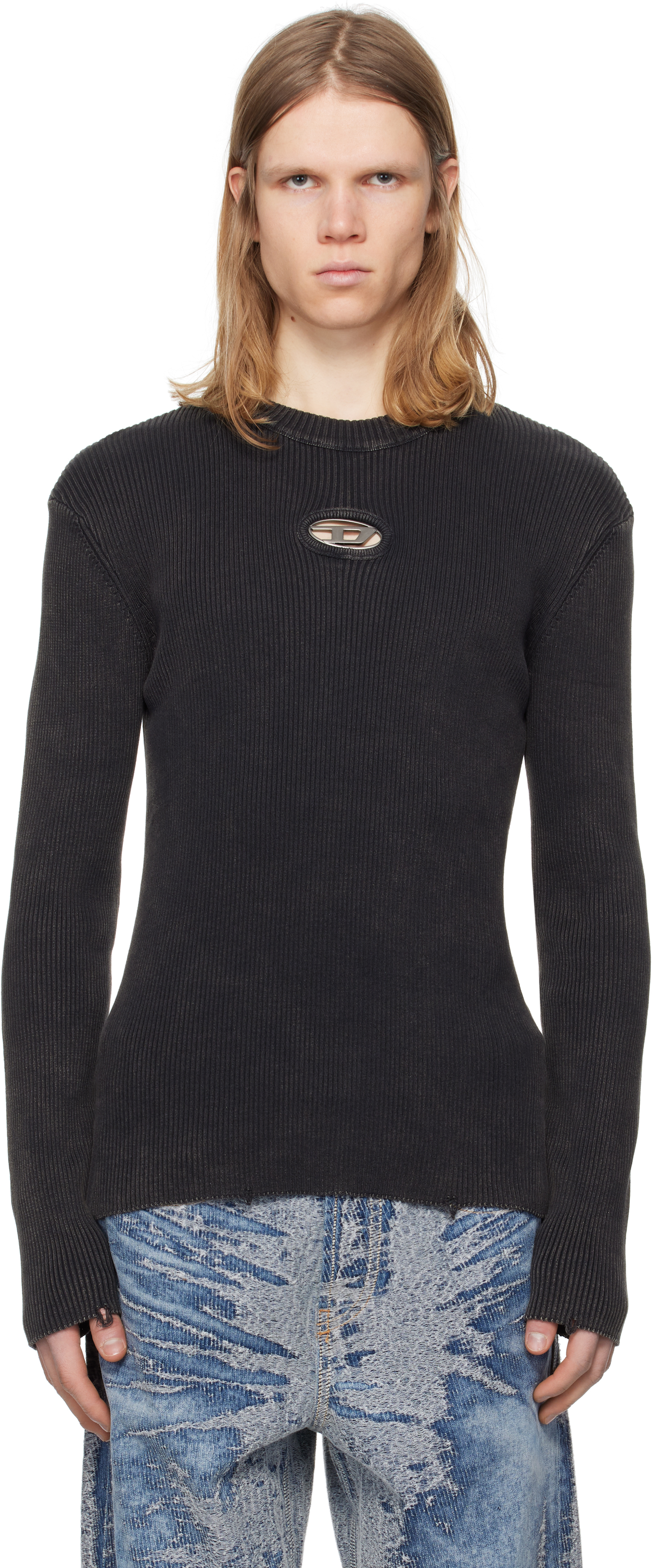 Diesel: Black K-Darin-D Sweater | SSENSE Diesel: Black K-Darin-D Sweater | SSENSE