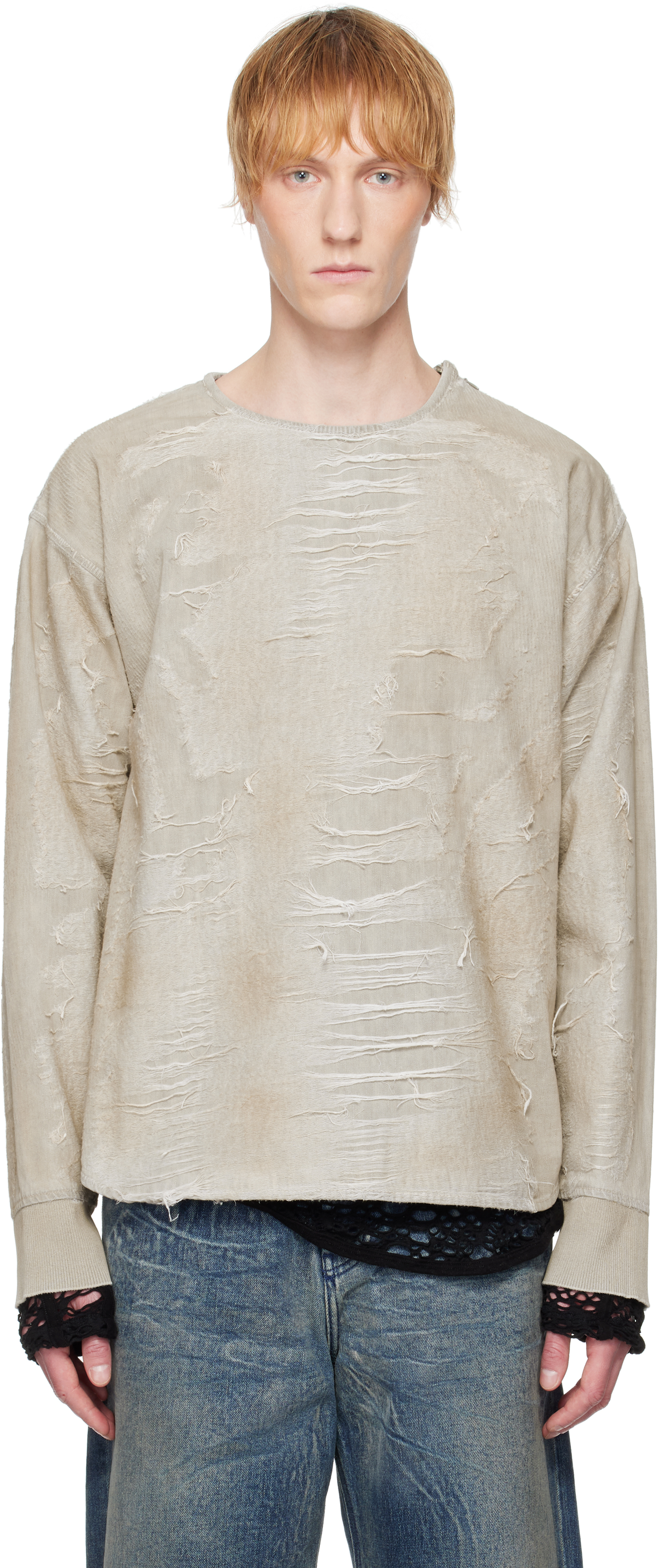 Gray D-Just-Fsg1 Denim Sweatshirt