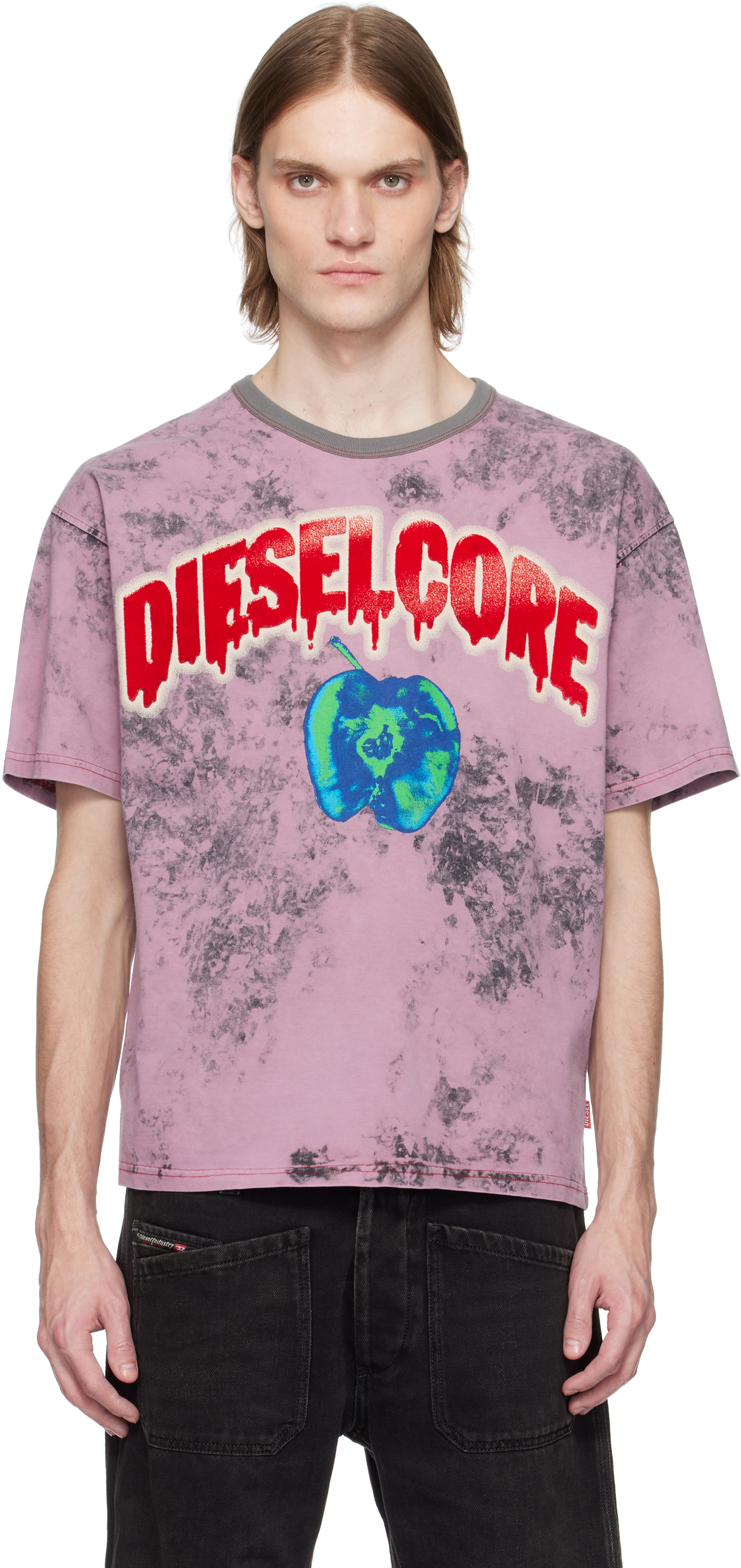 Dieselのピンク T-Boxt-R9 Tシャツがセール中