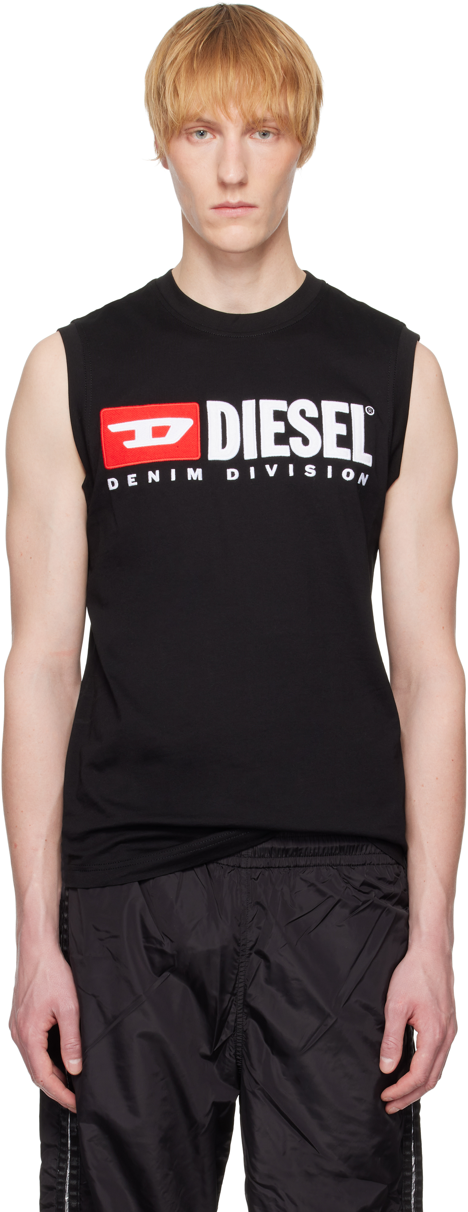 DIESEL BLACK T-ISCO-DIV TANK TOP