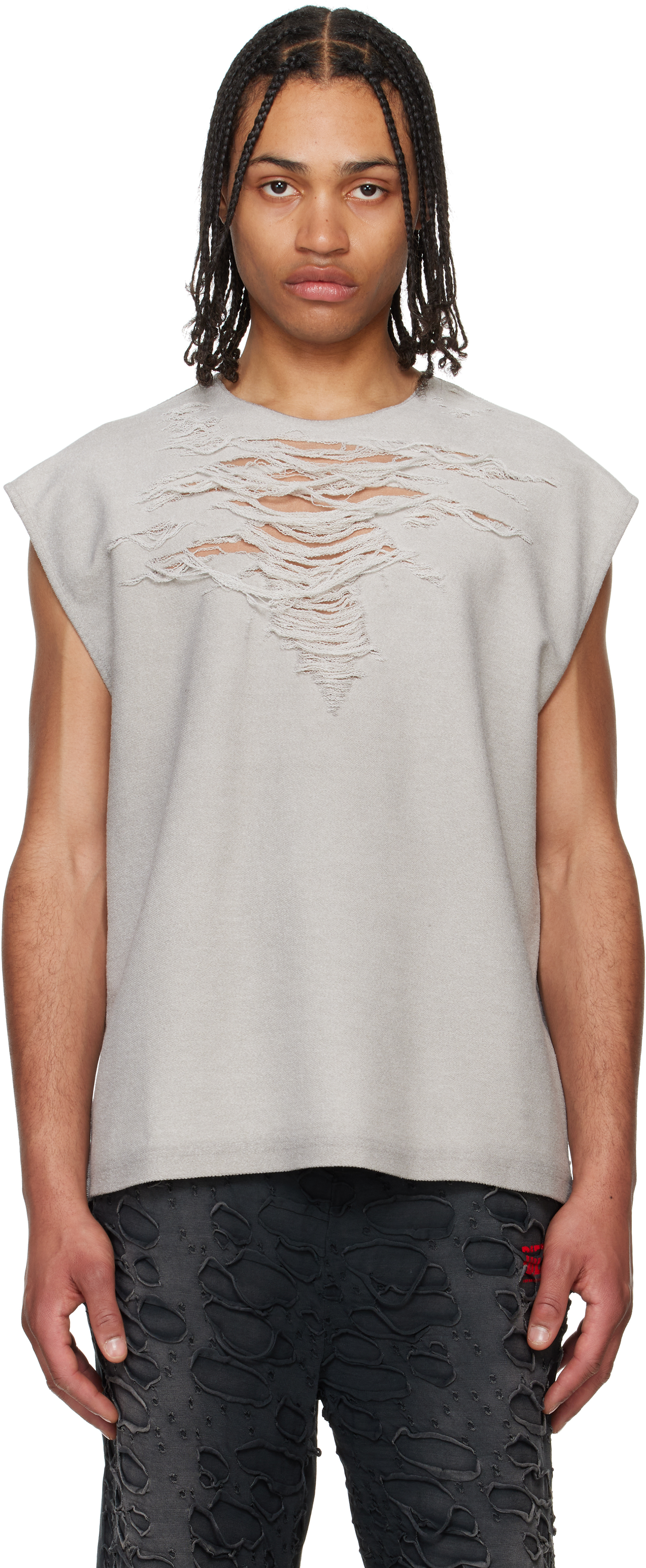 Gray S-Rub-SL Tank Top