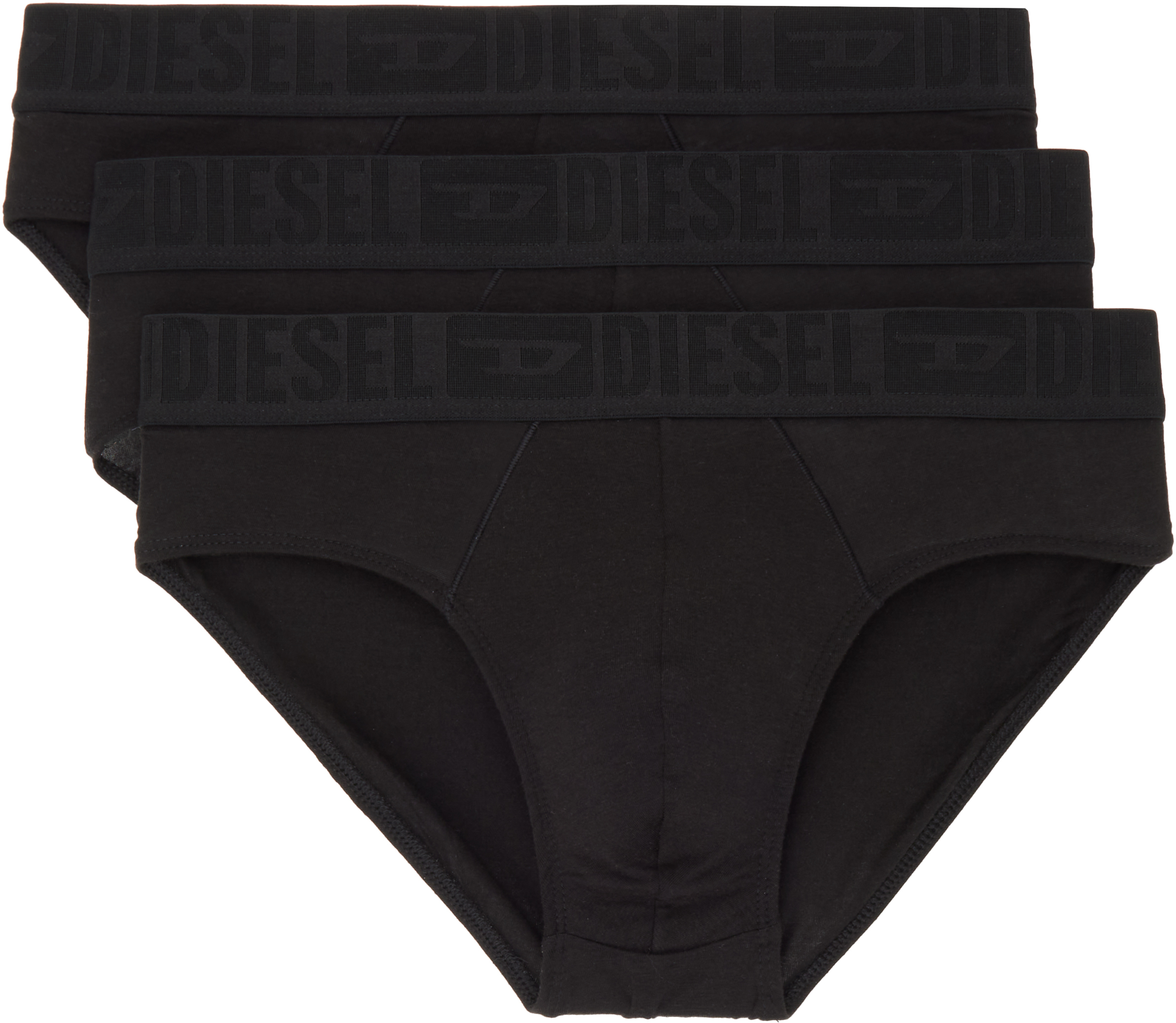 Diesel Three-pack Black Roy-d-mono Briefs In E4101