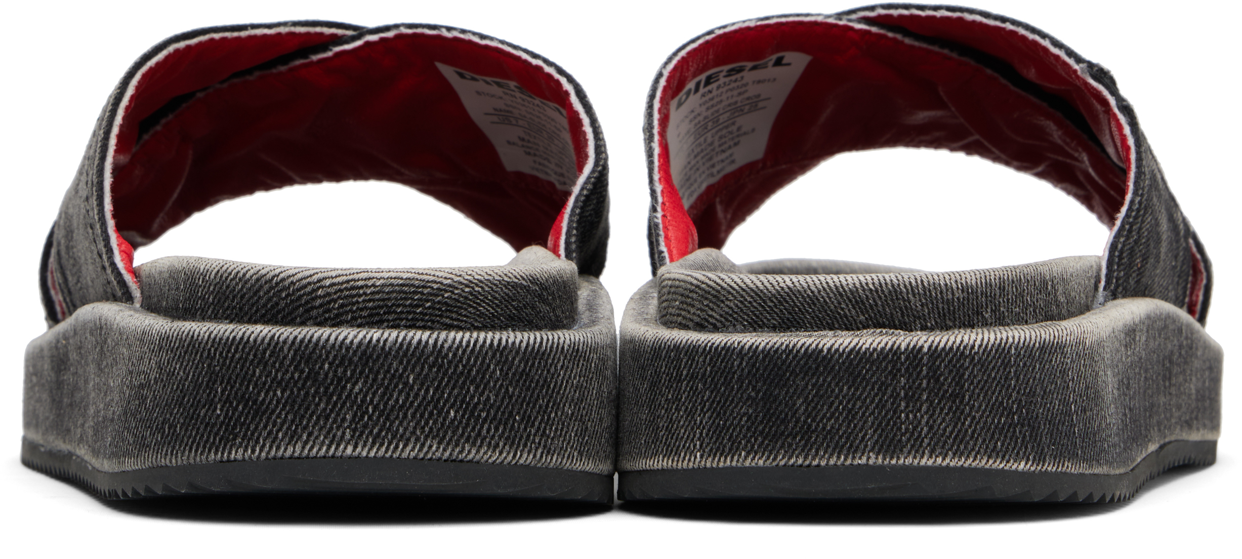 Diesel Black Sa-slide Cris Cros Sandals In T8013
