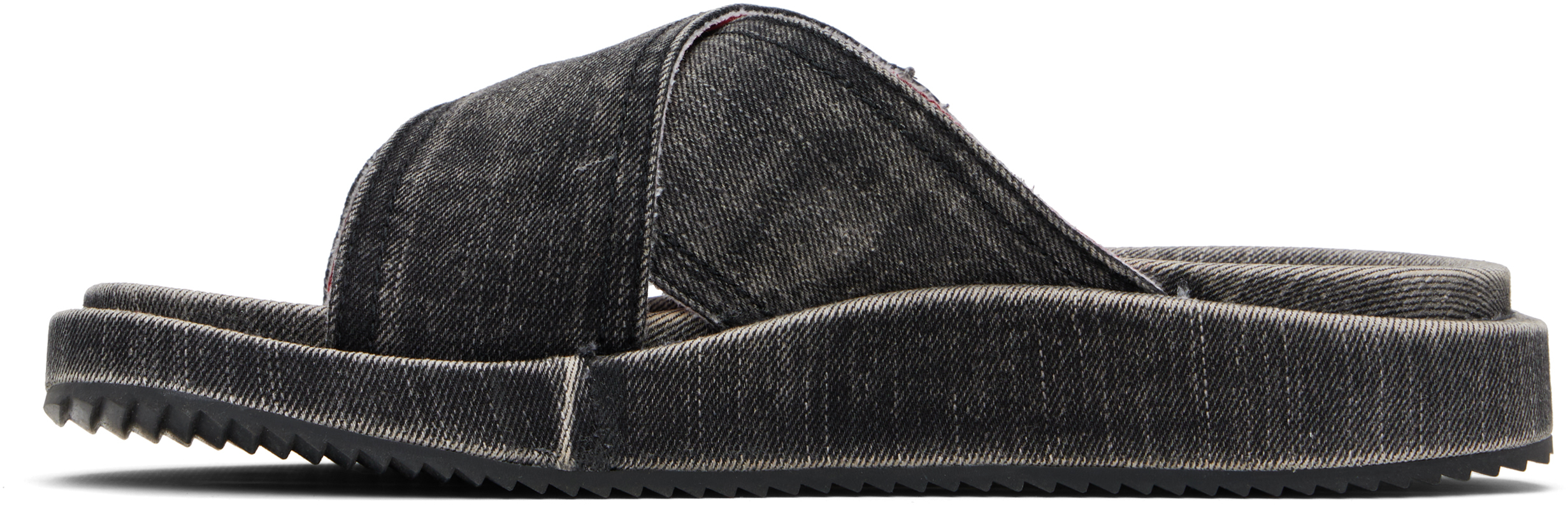 Diesel Black Sa-slide Cris Cros Sandals In T8013