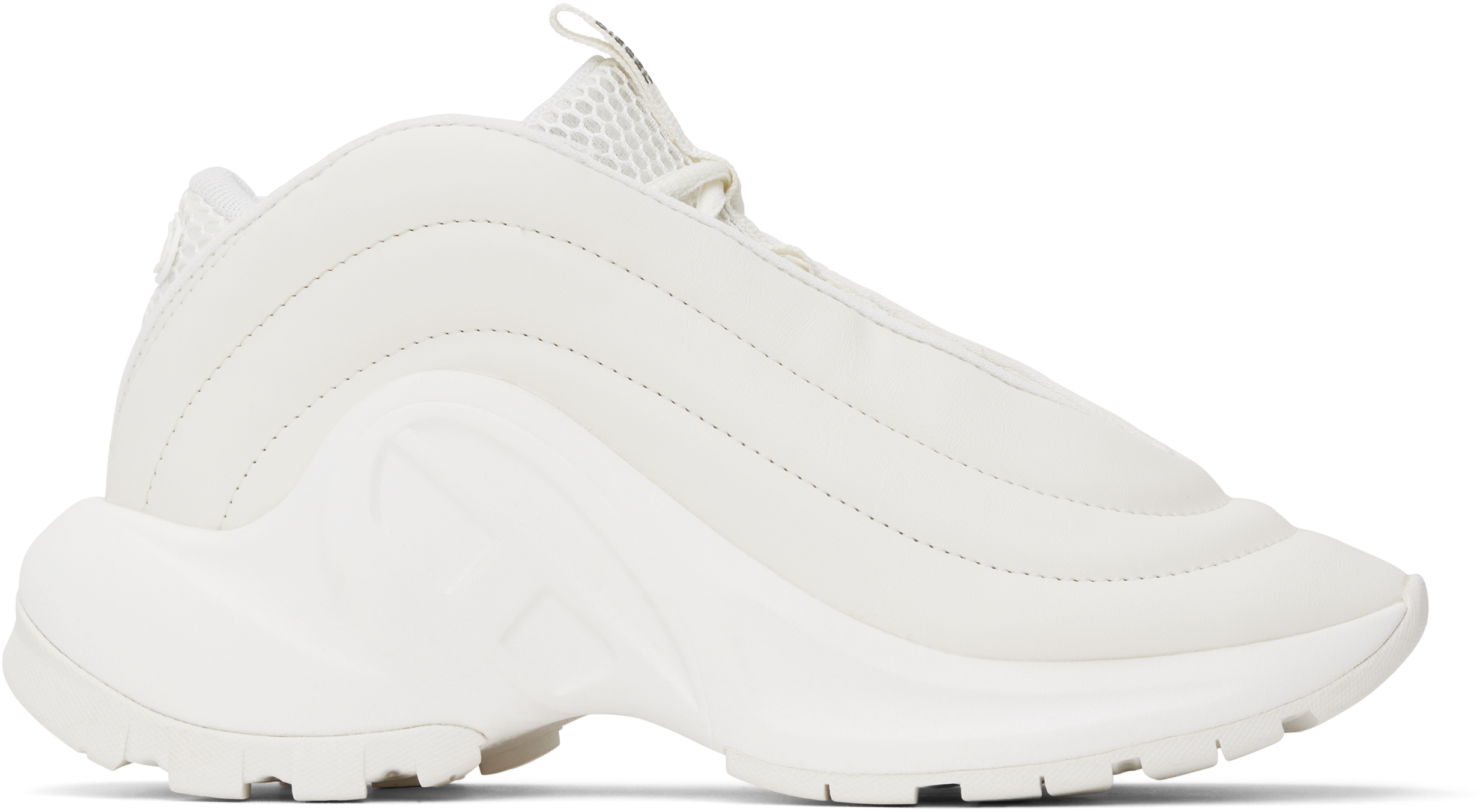 Diesel Kids White S-d-runner X Sneakers In Blue