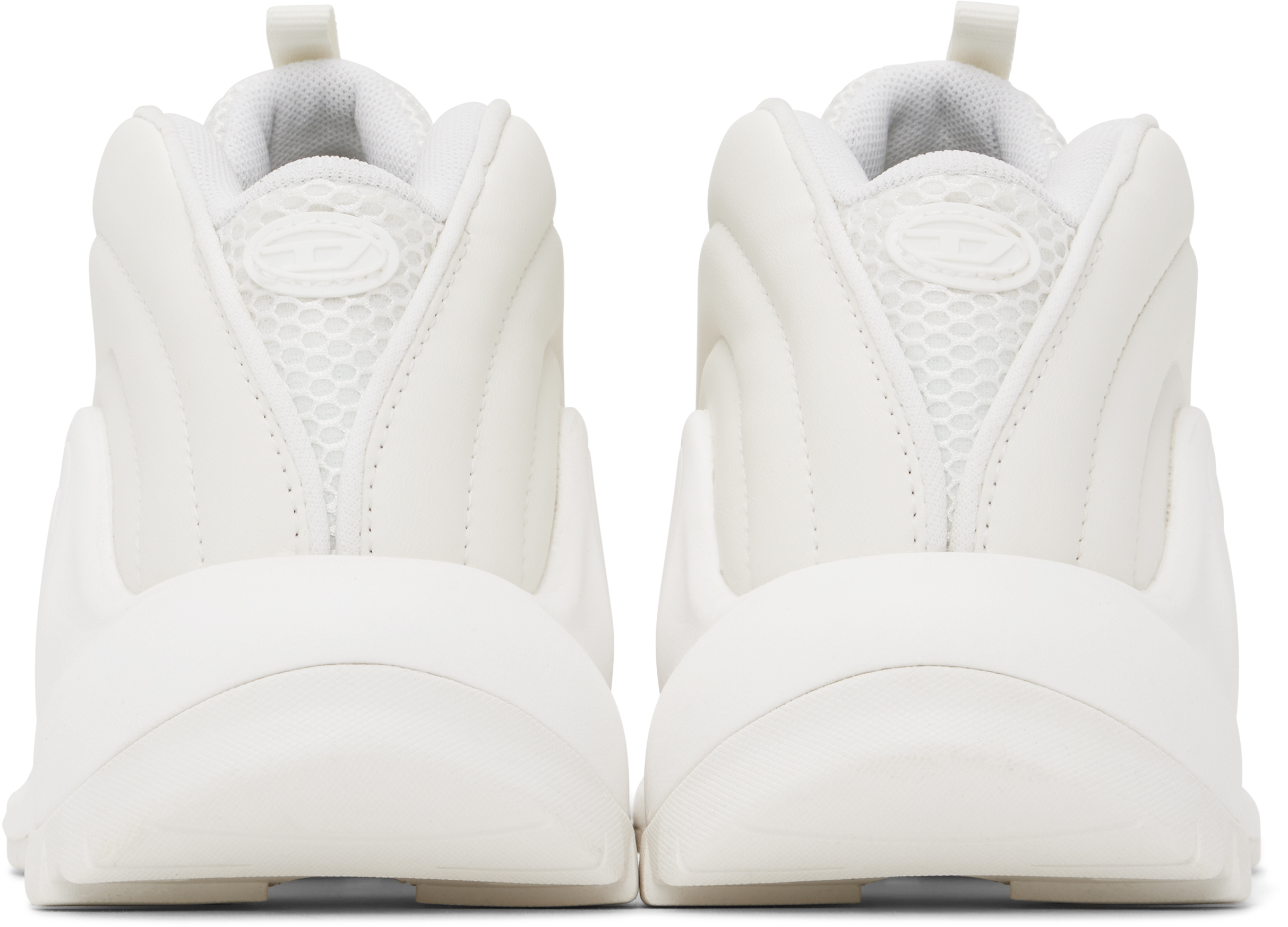 Diesel Kids White S-d-runner X Sneakers In Blue