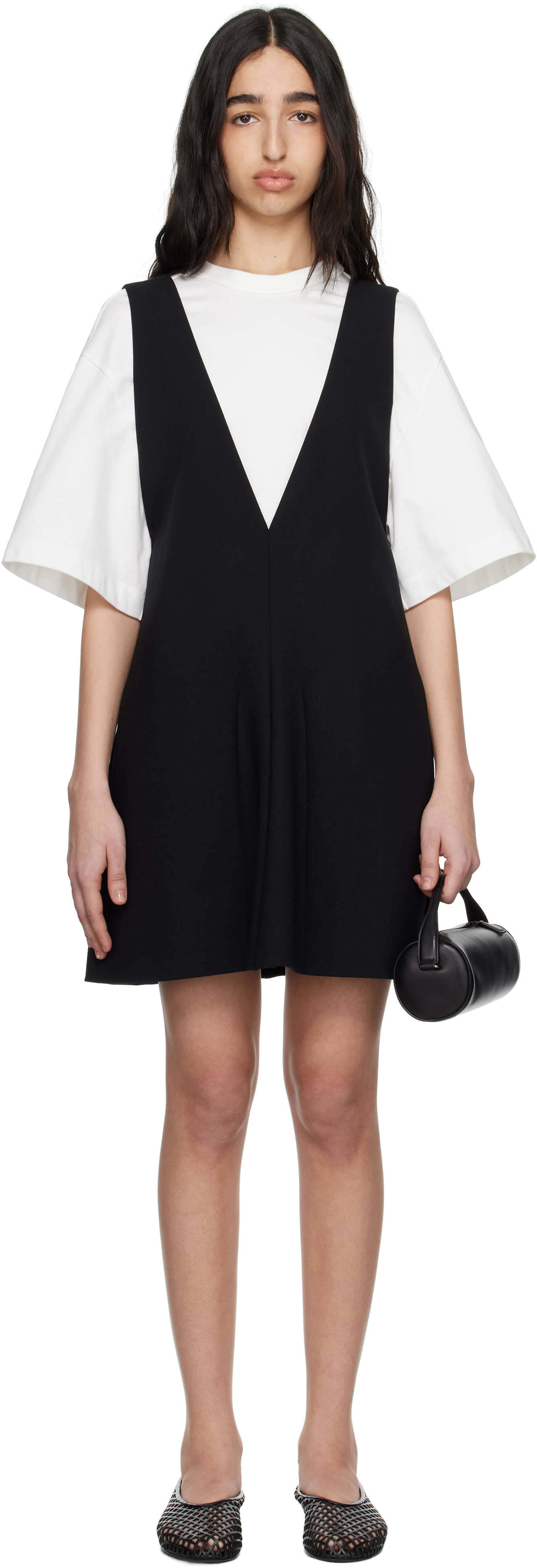 美品】CARVEN☆カルヴェン 紺色ワンピース
