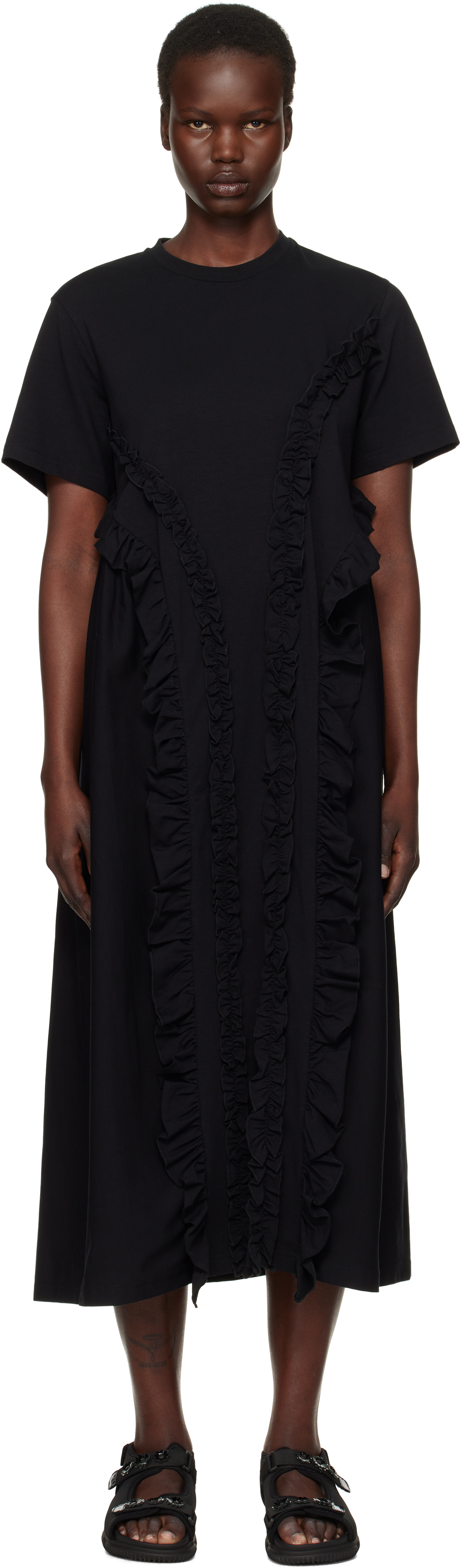 Black Alaine Midi Dress