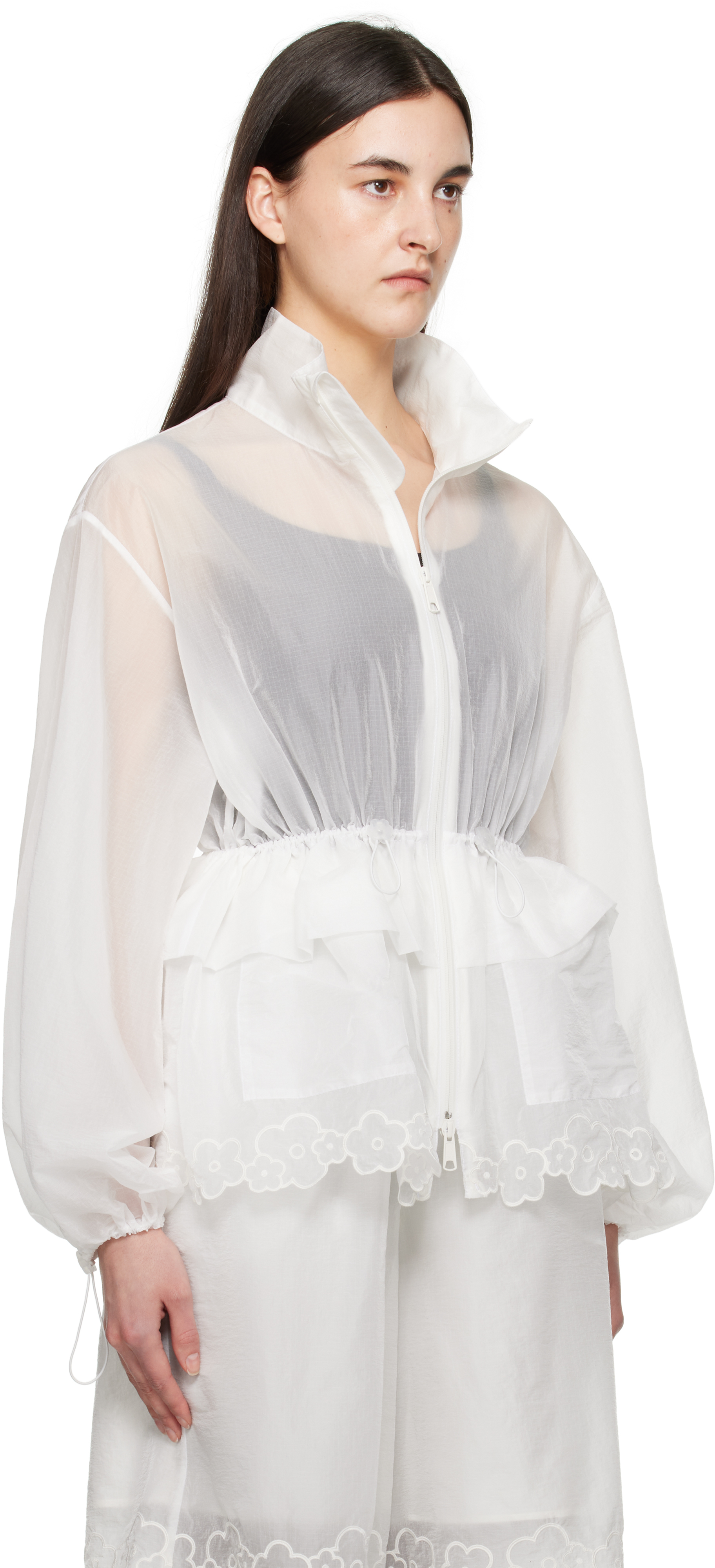 Cecilie Bahnsen White Arlo Jacket In White