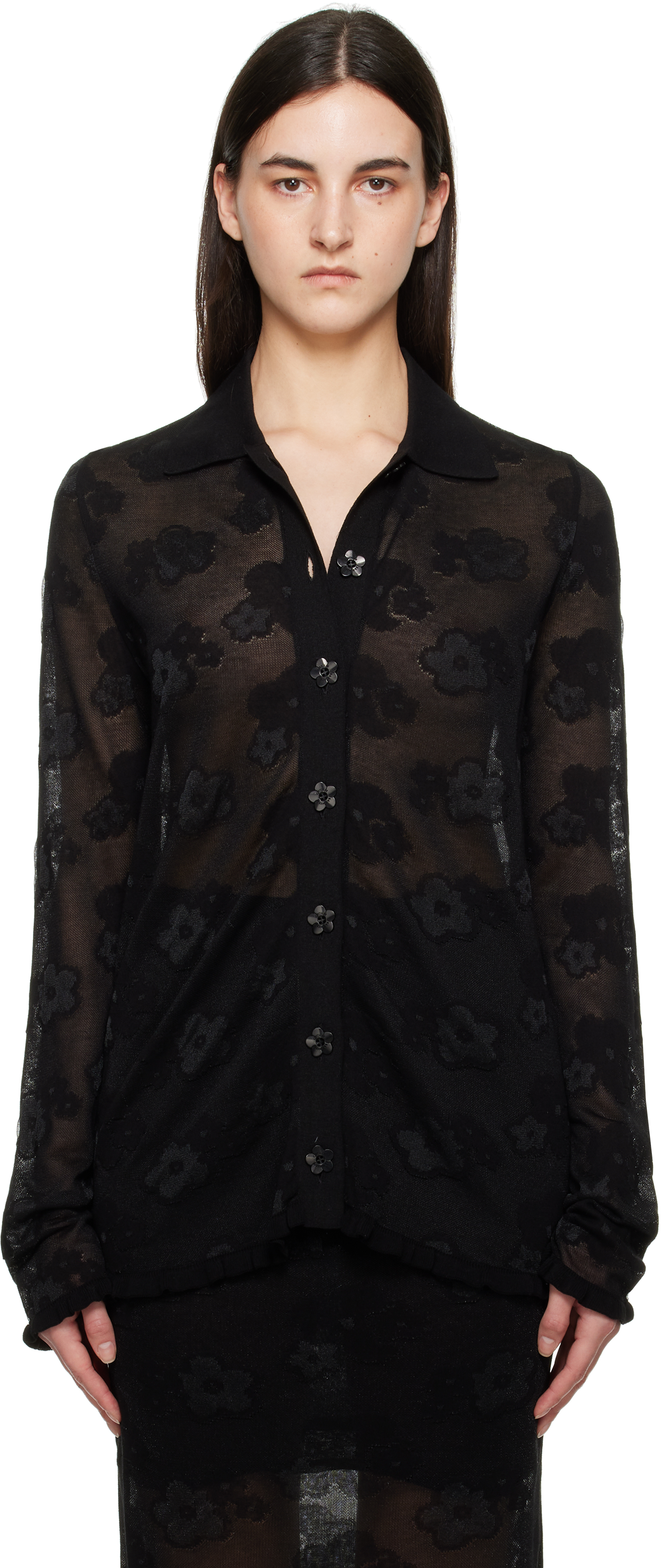 Black Petra Cardigan by Cecilie Bahnsen on Sale
