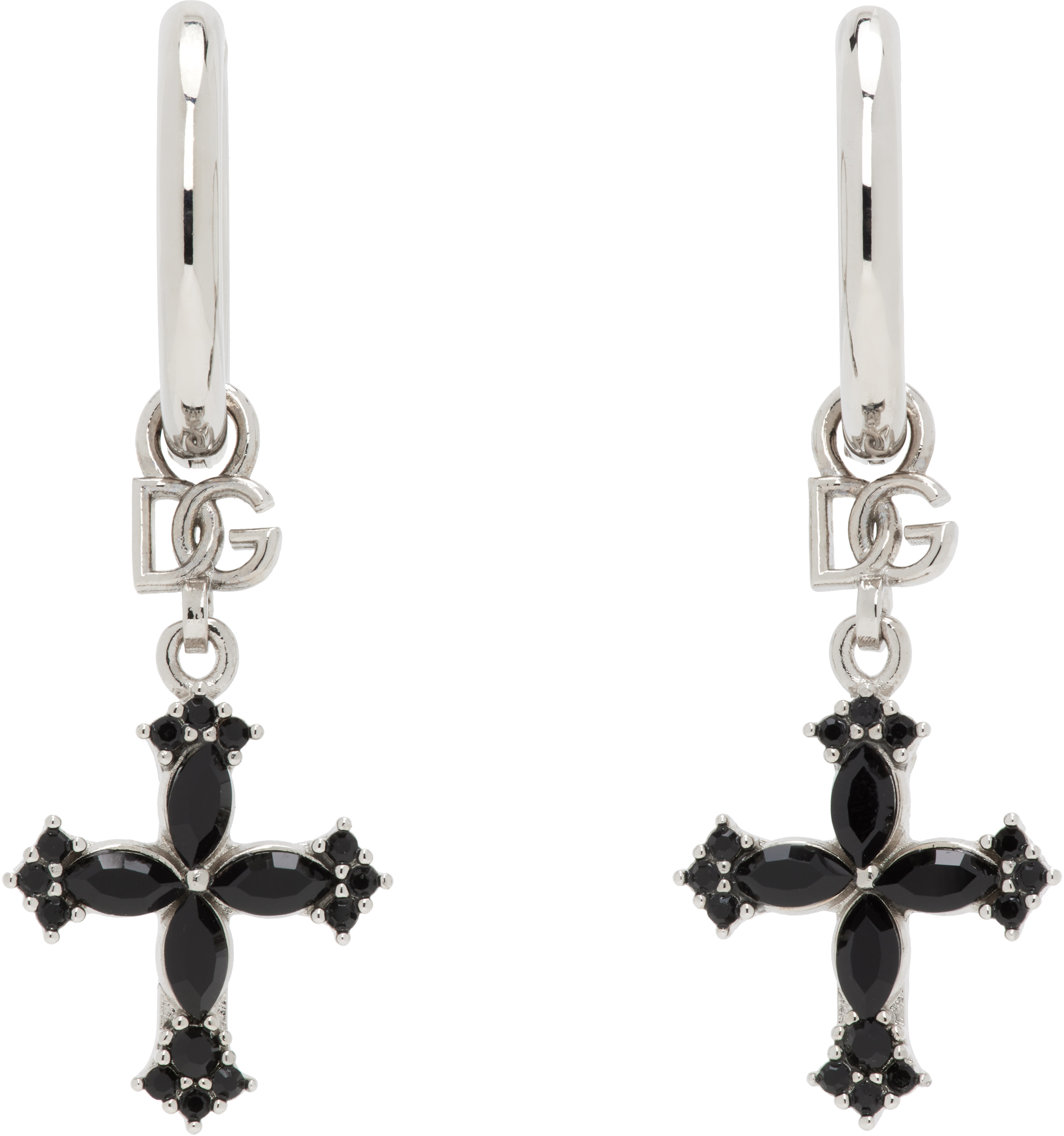 【送料&関税込】Dolce & Gabbana Cross Pendant Earrings dolce-gabbana-black-X-Kim-