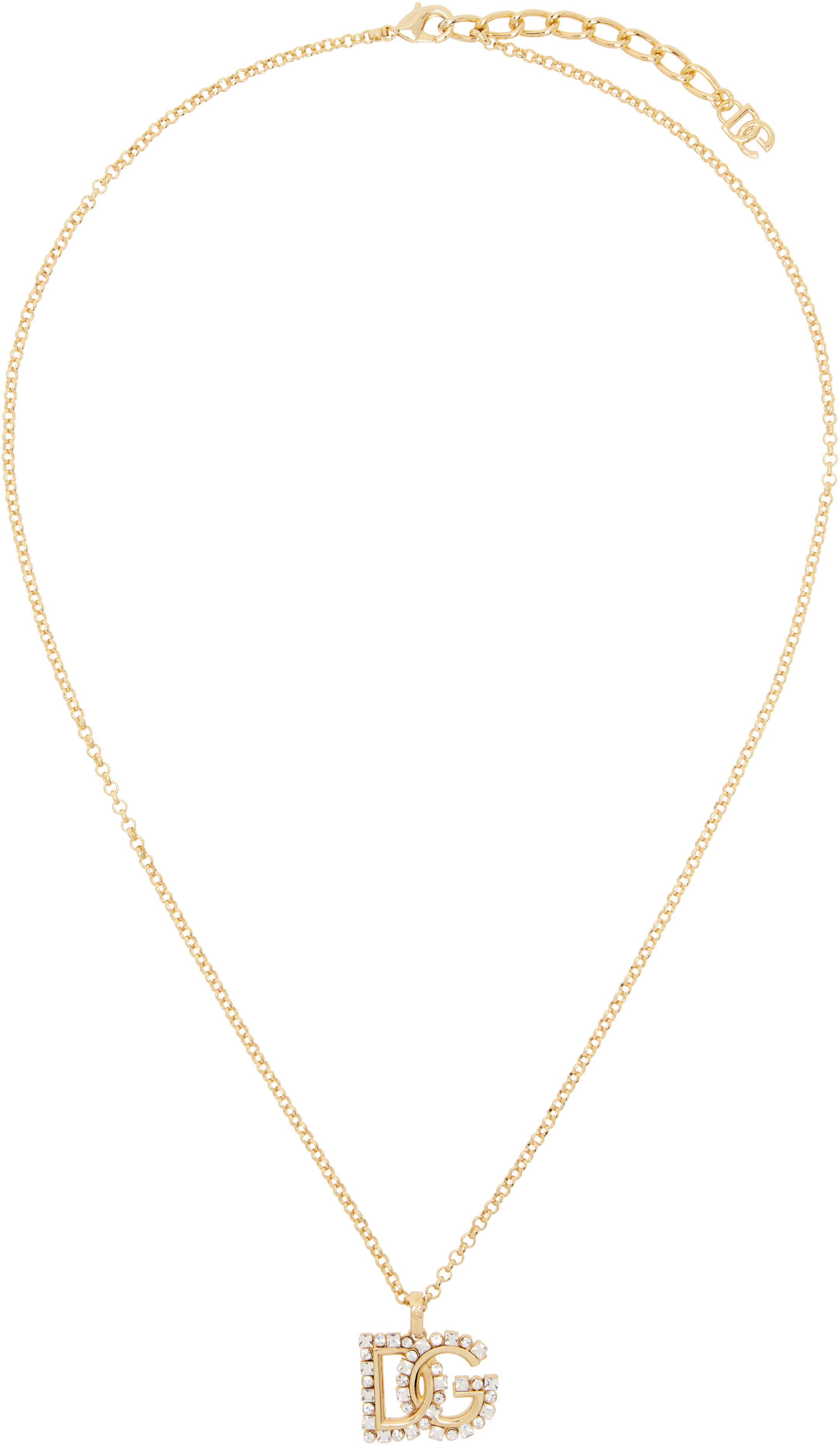 Gold 'DG' Logo Chain Necklace