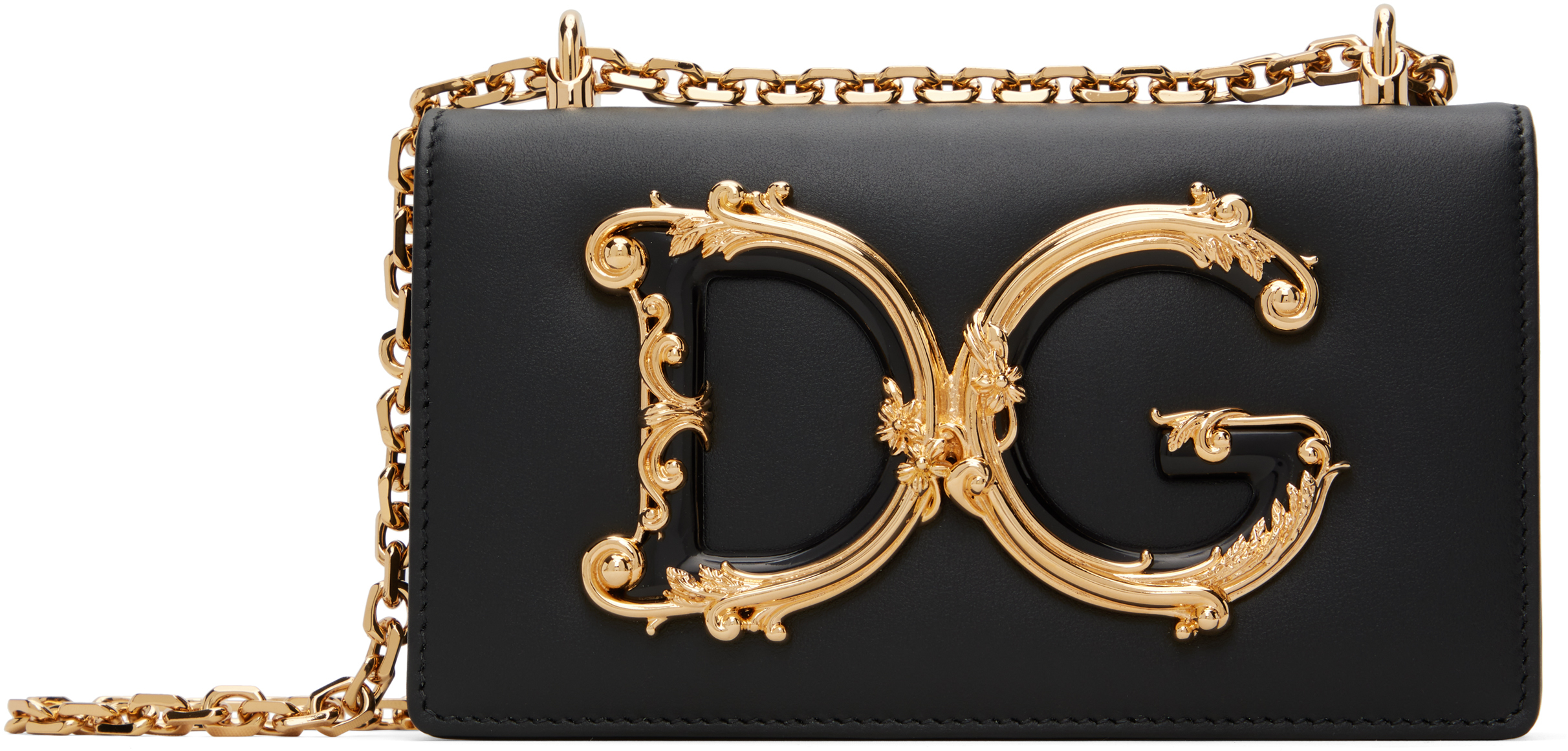 Dolce&Gabbanaのブラック 'DG' Girls Phone バッグがセール中