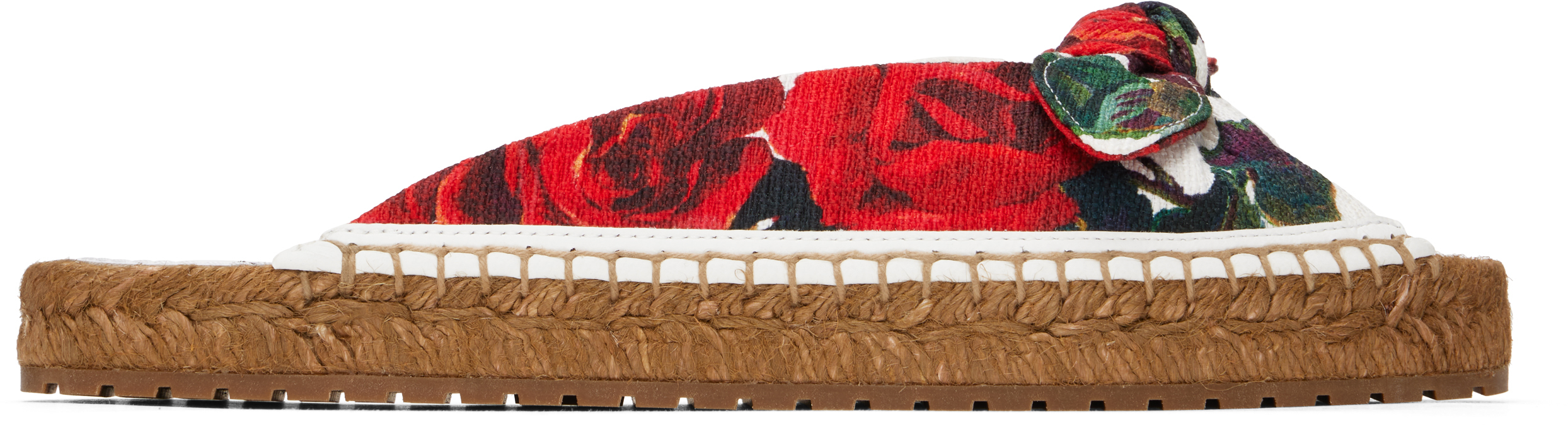 Dolce & Gabbana★RED COTTON ESPADRILLAS Dolce & Gabbana - Girls Red Poppy Logo Espadrilles