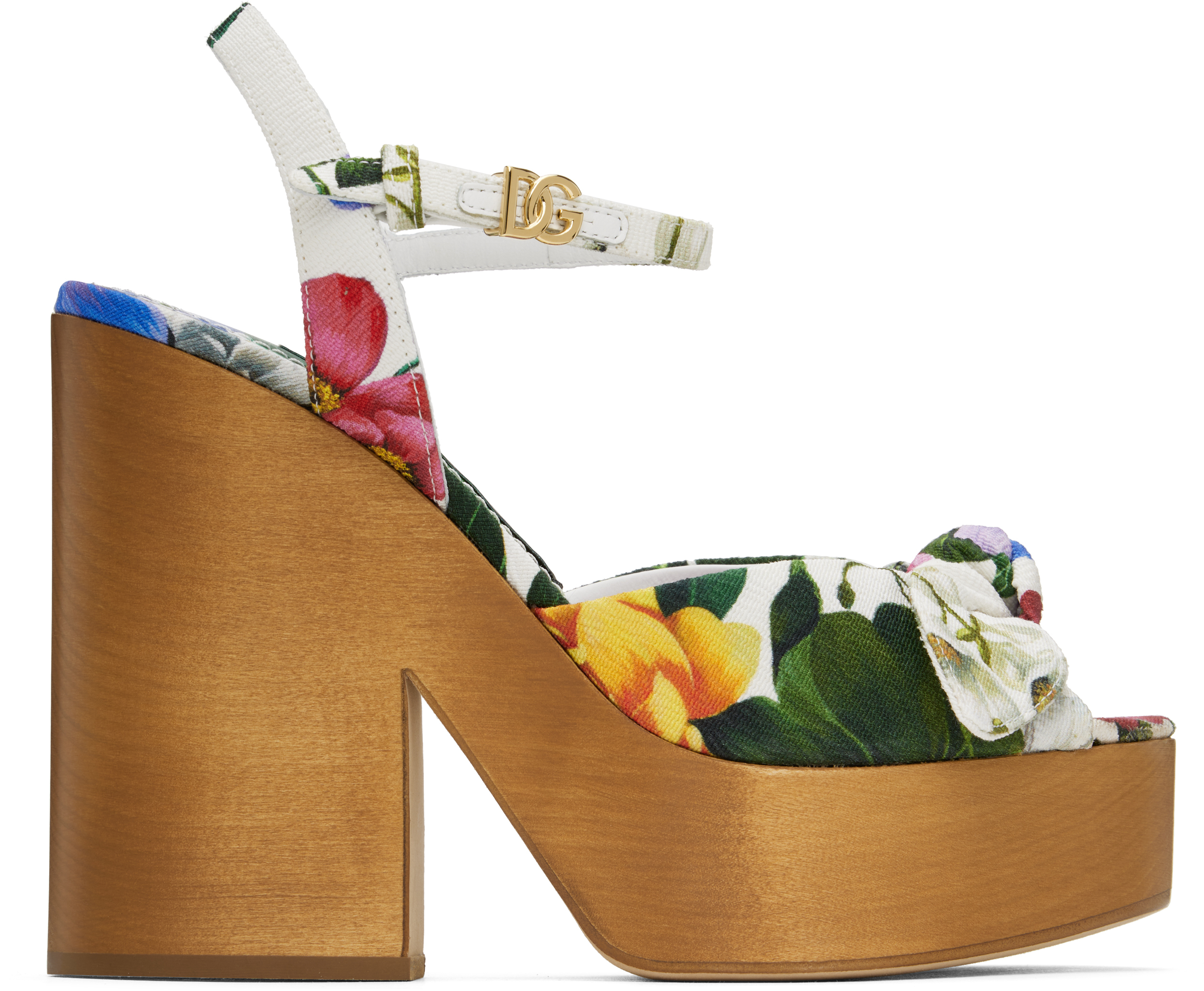 Dolce & Gabbana MULTICOLOUR HEELED SANDALS ヒール サンダル Dolce & Gabbana Women's Multi-Color Heeled Ankle Strap