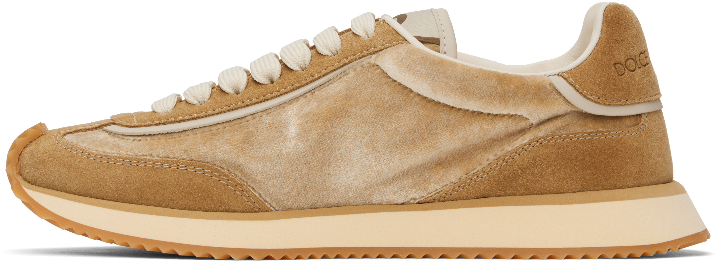 Dolce & Gabbana Low Top Sneakers With Dg Cushion Style In 8w050 Crema/cammello