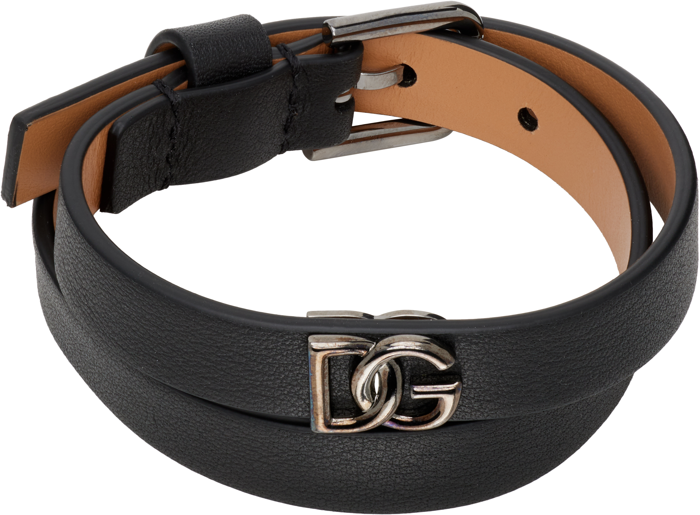 Calfskin 'DG' Logo Bracelet
