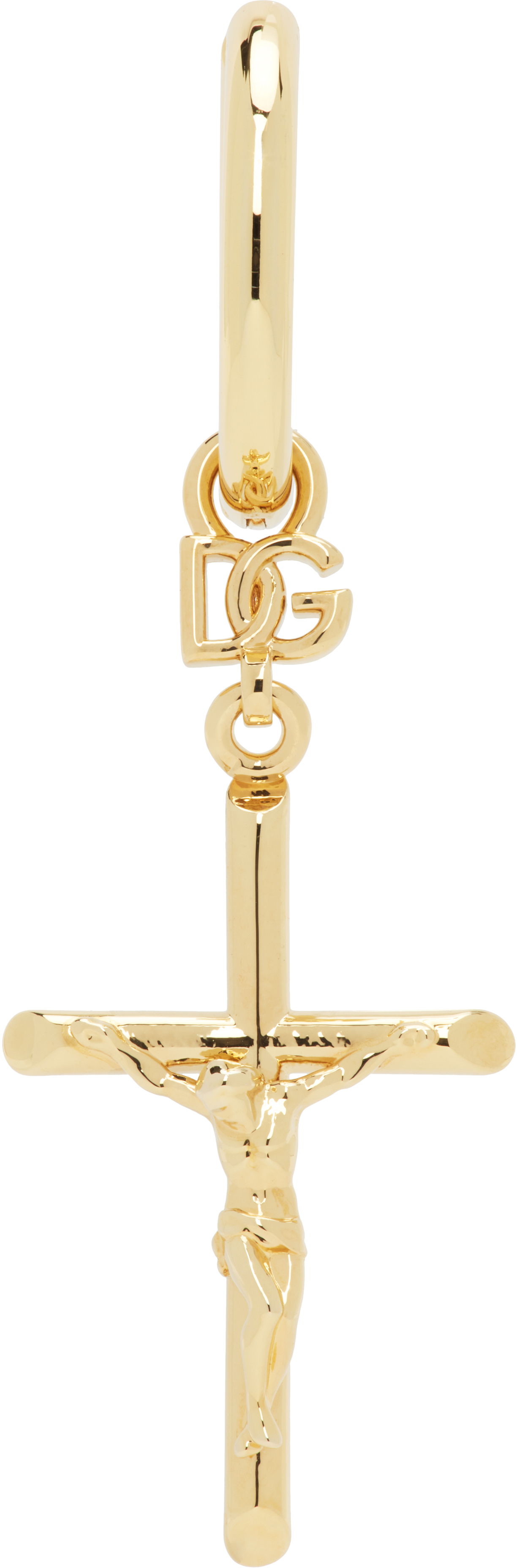 【Dolce & Gabbana】 DNA Cross シングル ピアス Dolce&Gabbanaのシルバー DNA Cross シングルピアスがセール中