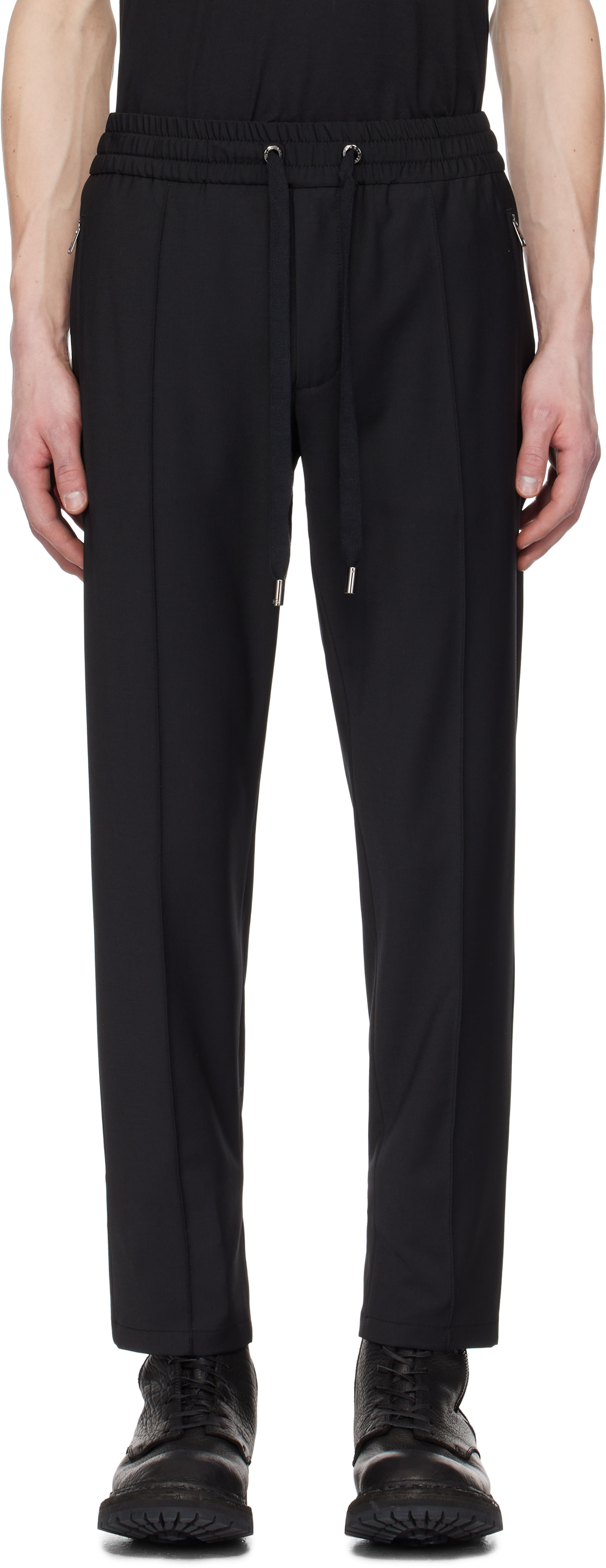 Black Tela Lana Trousers