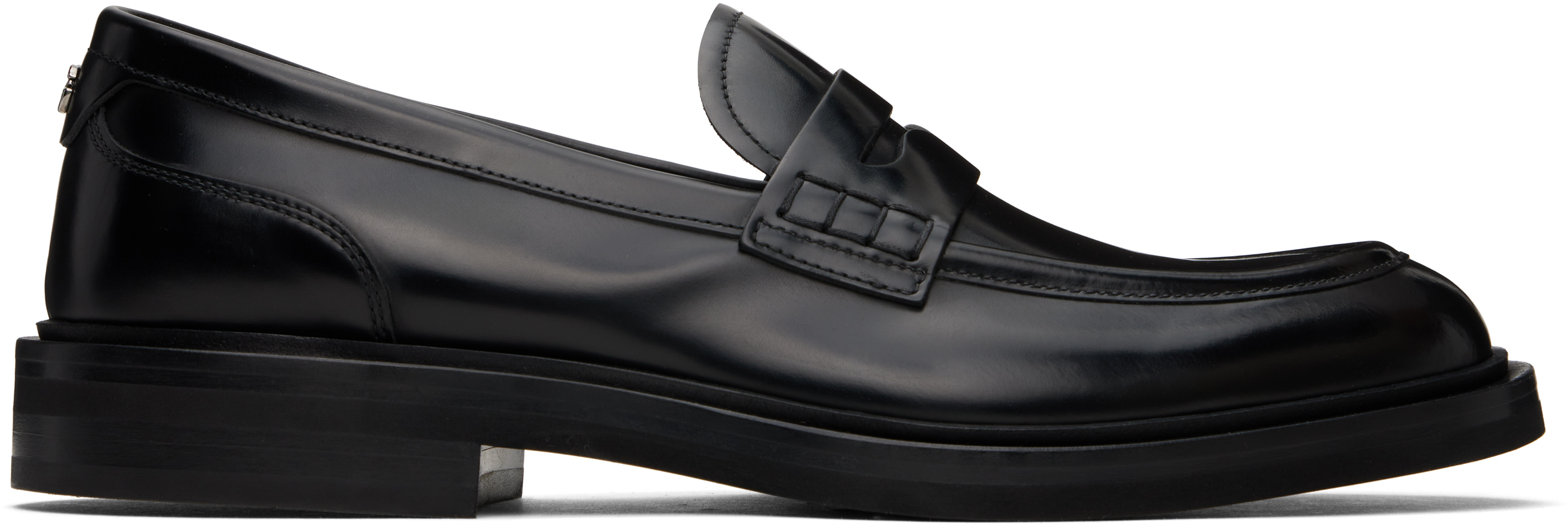 Black Brushed Calfskin Loafers