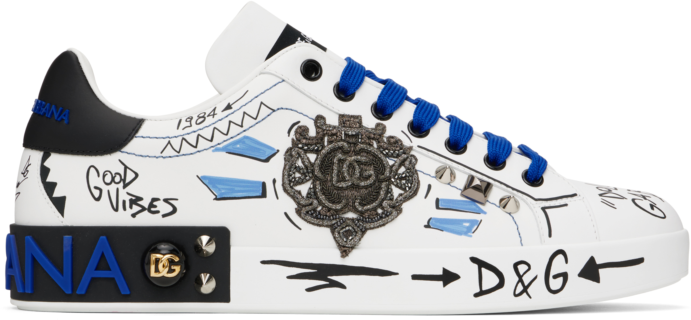 【SALE】PORTOFINO カーフスキン スニーカー Men's Portofino Sneakers | Dolce&Gabbana