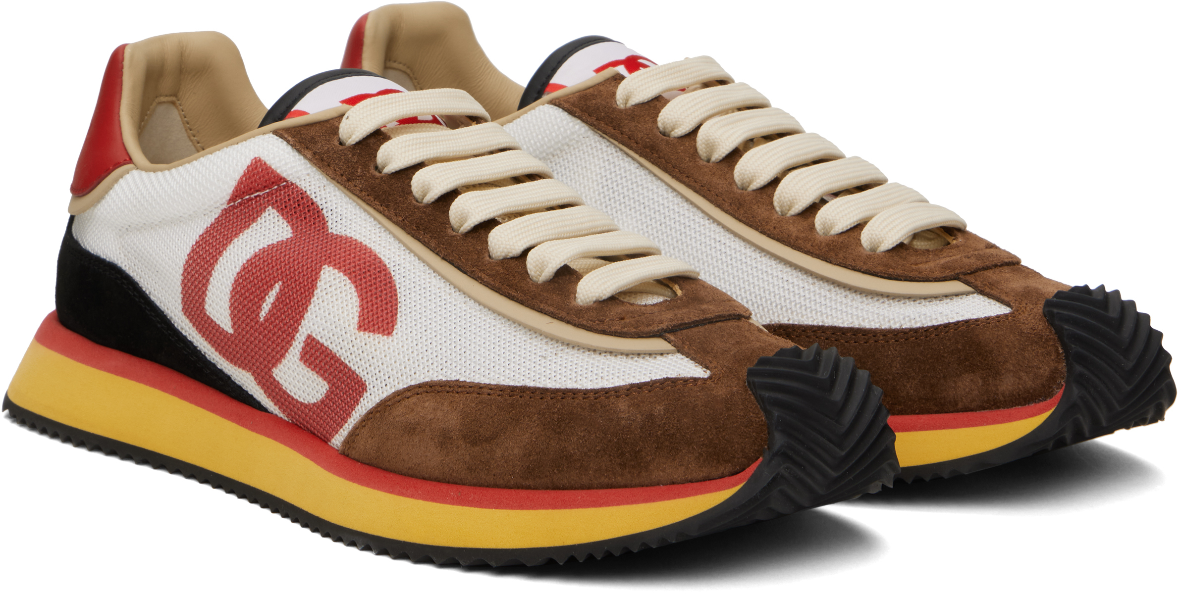 Dolce & Gabbana Mesh And Suede Dg Cushion Sneakers In 8s091