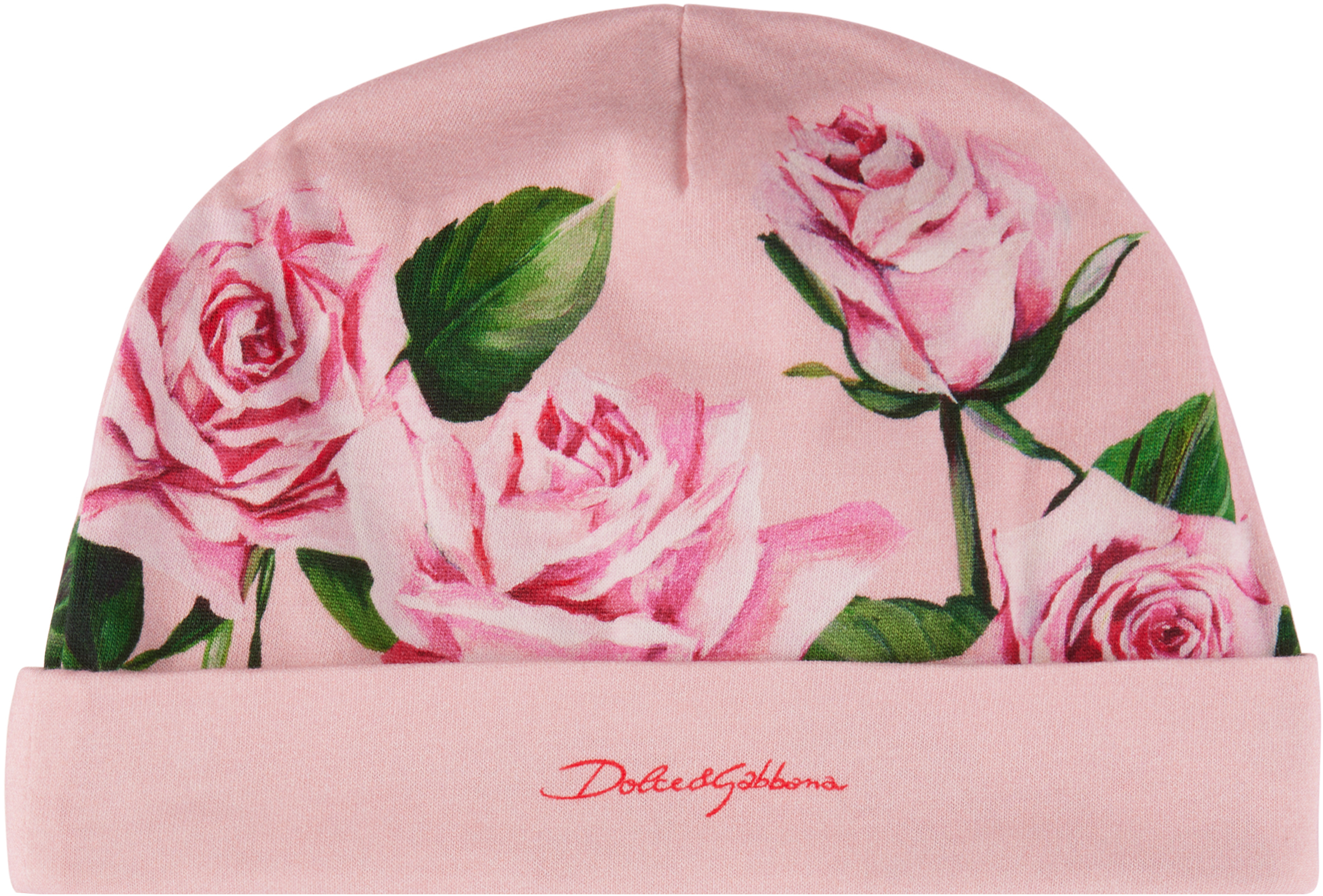Dolce & Gabbana Baby Pink Rose Print Jumpsuit Set In Hf5iz Rose C/stelo F
