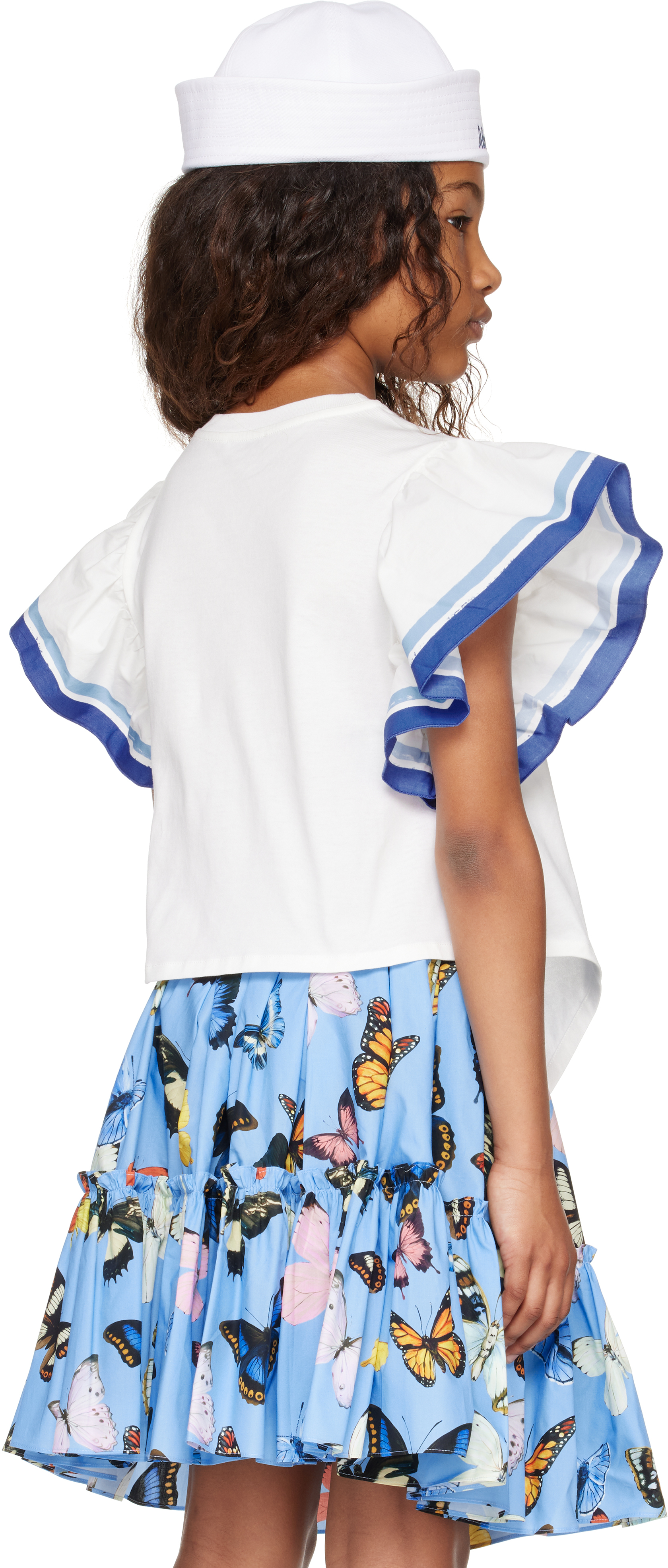 Dolce & Gabbana Kids White Jersey & Poplin T-shirt In S9000 Variante Abbin