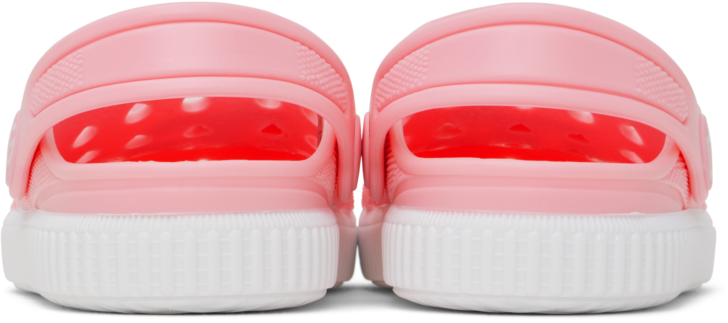 Dolce & Gabbana Kids Pink Dg Logo Rubber Slip-on Clogs In 80400 Rosa