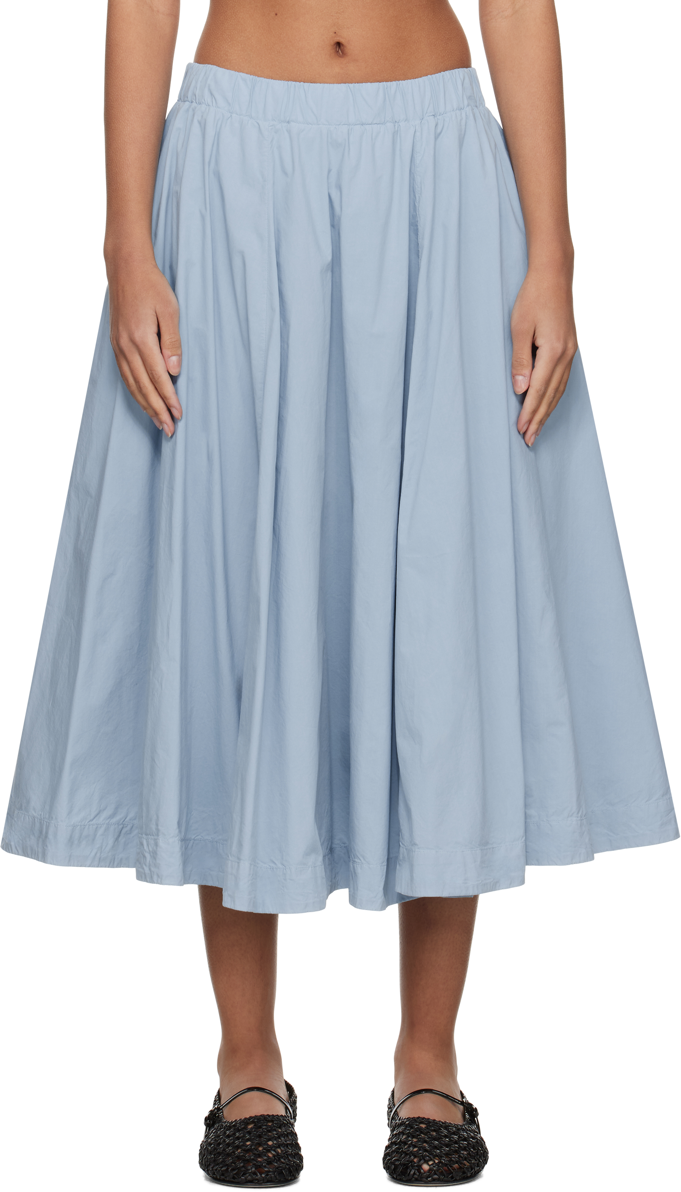 Blue Petit Soleil Midi Skirt