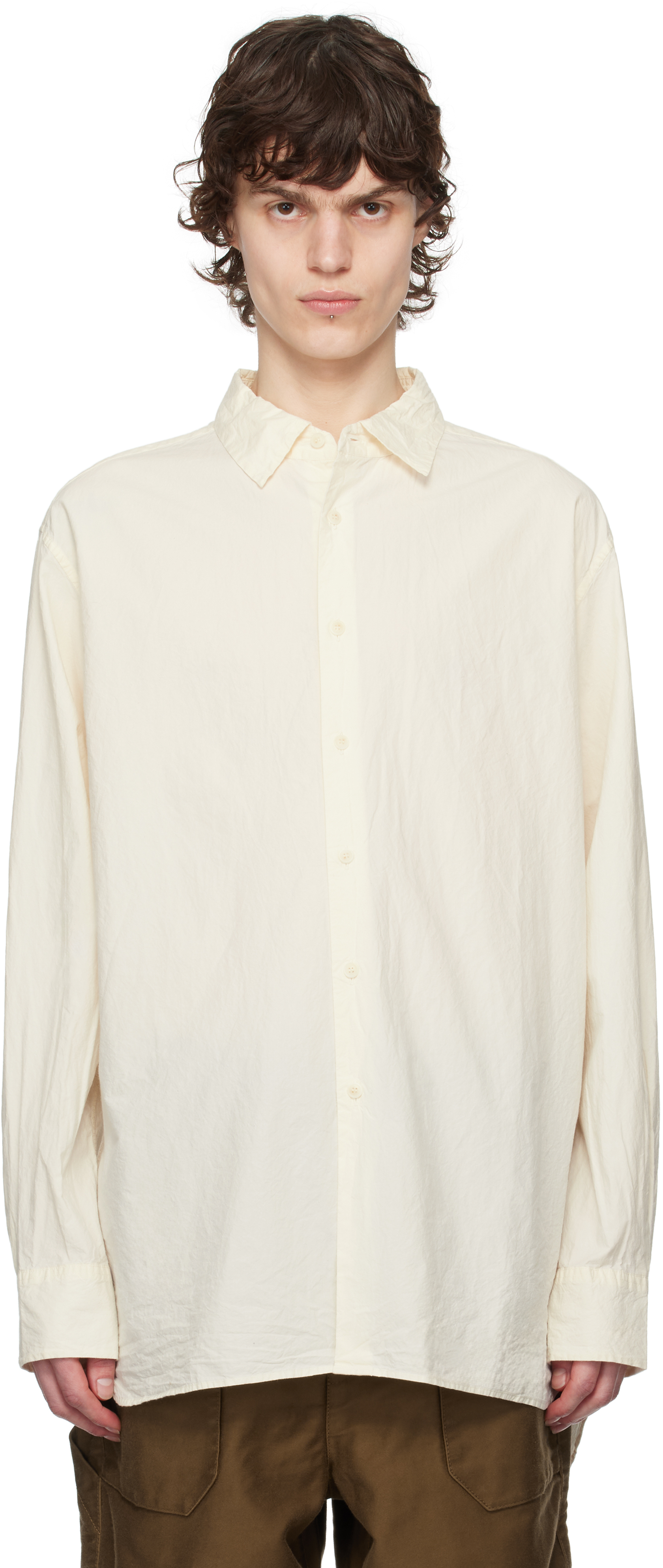 Beige Big Raccourcie Shirt