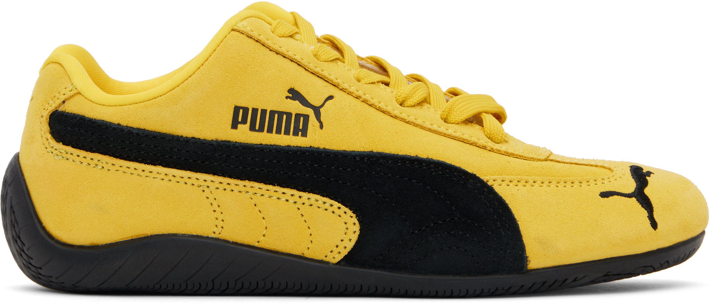 Yellow & Black Speedcat OG Sneakers by PUMA on Sale