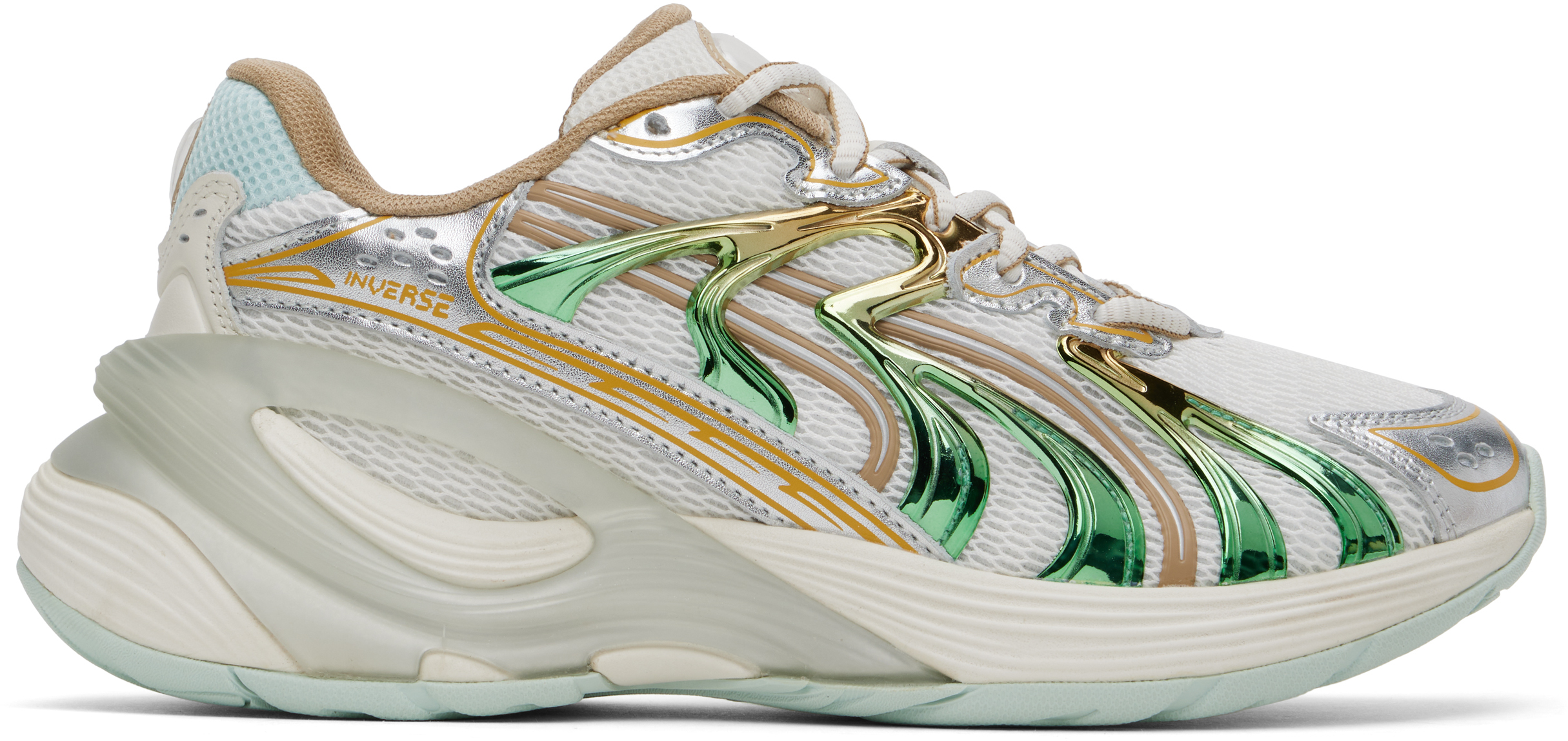 【関税込み】PUMA オフホワイト Inverse Shimmer スニーカー PUMAのオフホワイト Inverse Shimmer スニーカーがセール中