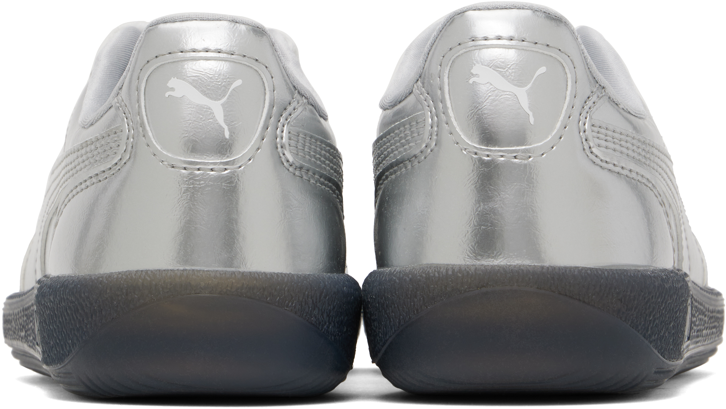 Shop Puma Silver Palermo Astro Escape Sneakers In  Silver- Bla