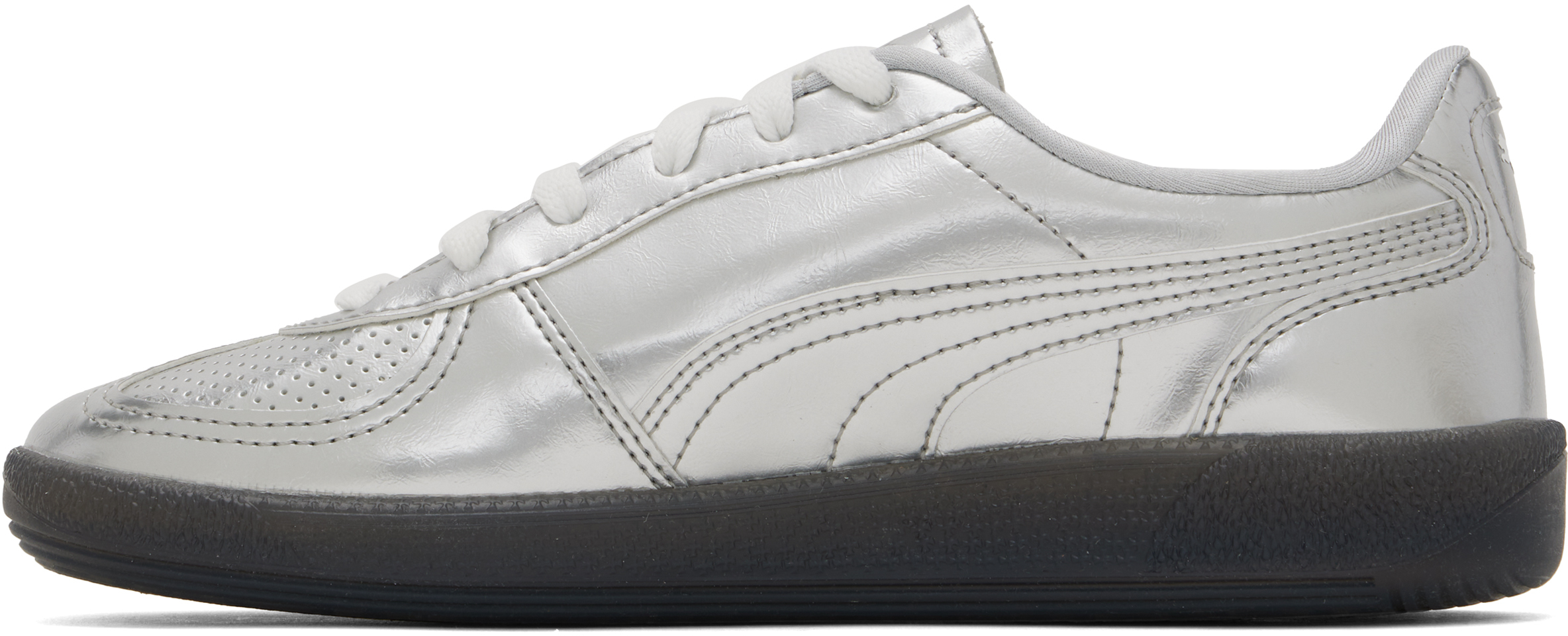 Shop Puma Silver Palermo Astro Escape Sneakers In  Silver- Bla