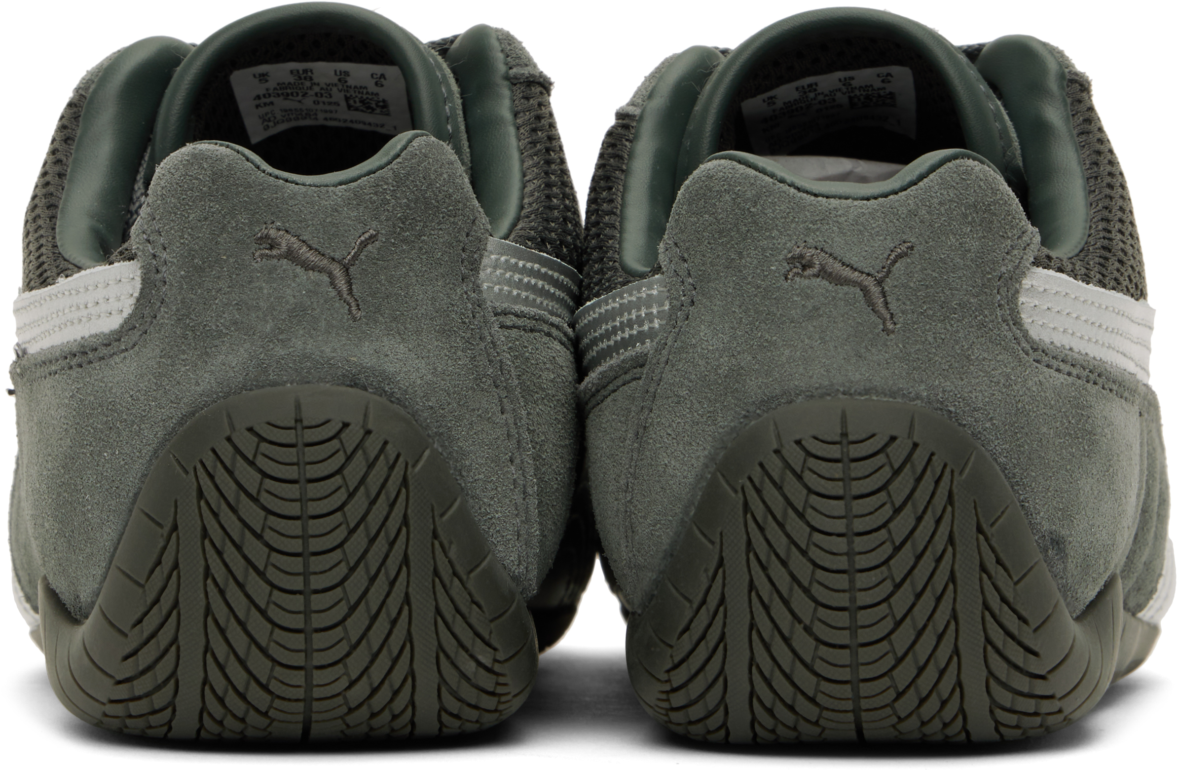 Puma 'speedcat' Grey Low Top Sneakers With Logo Patch On The Tongue And Formstrip Logo Detail On The Side In Gray