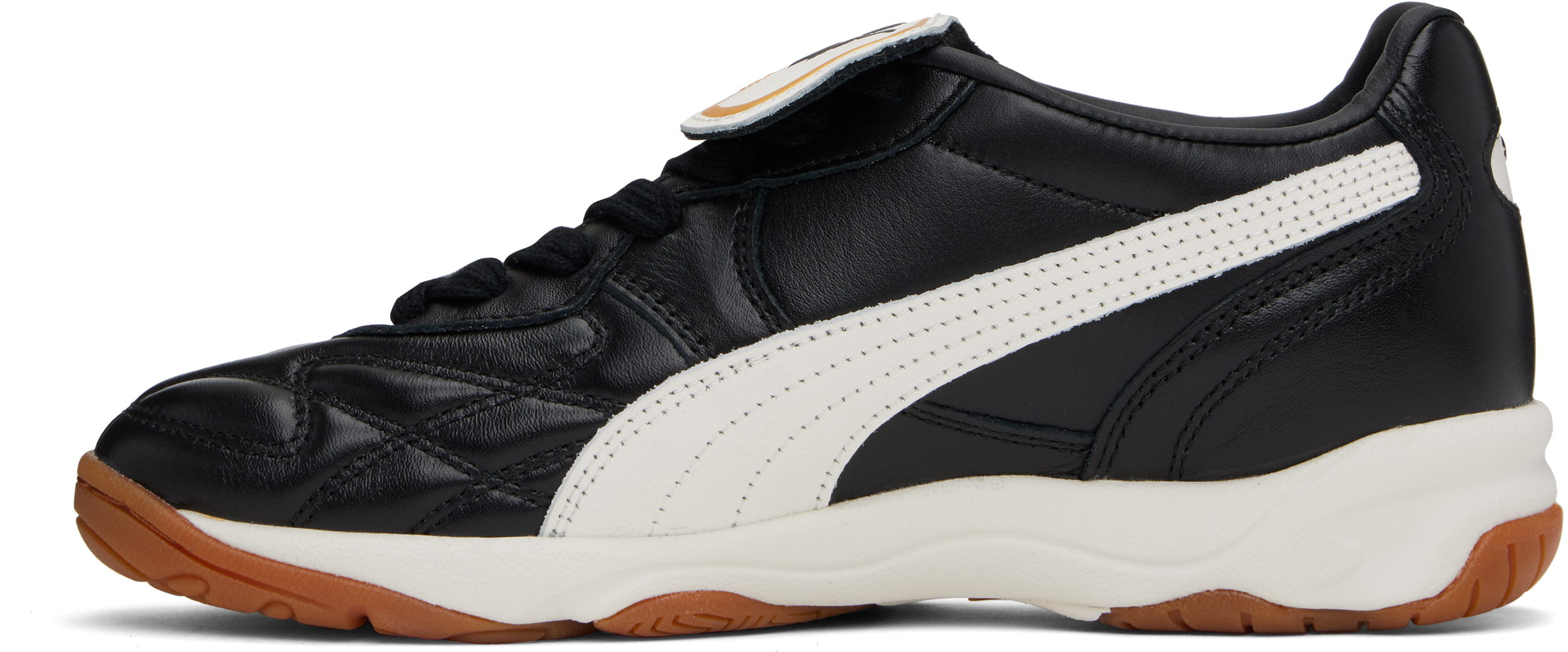 Puma 'king' Black Sneakers With Formstrip Logo Detail On The Side And Logo Patch On The Tongue In  Black-warm Whit