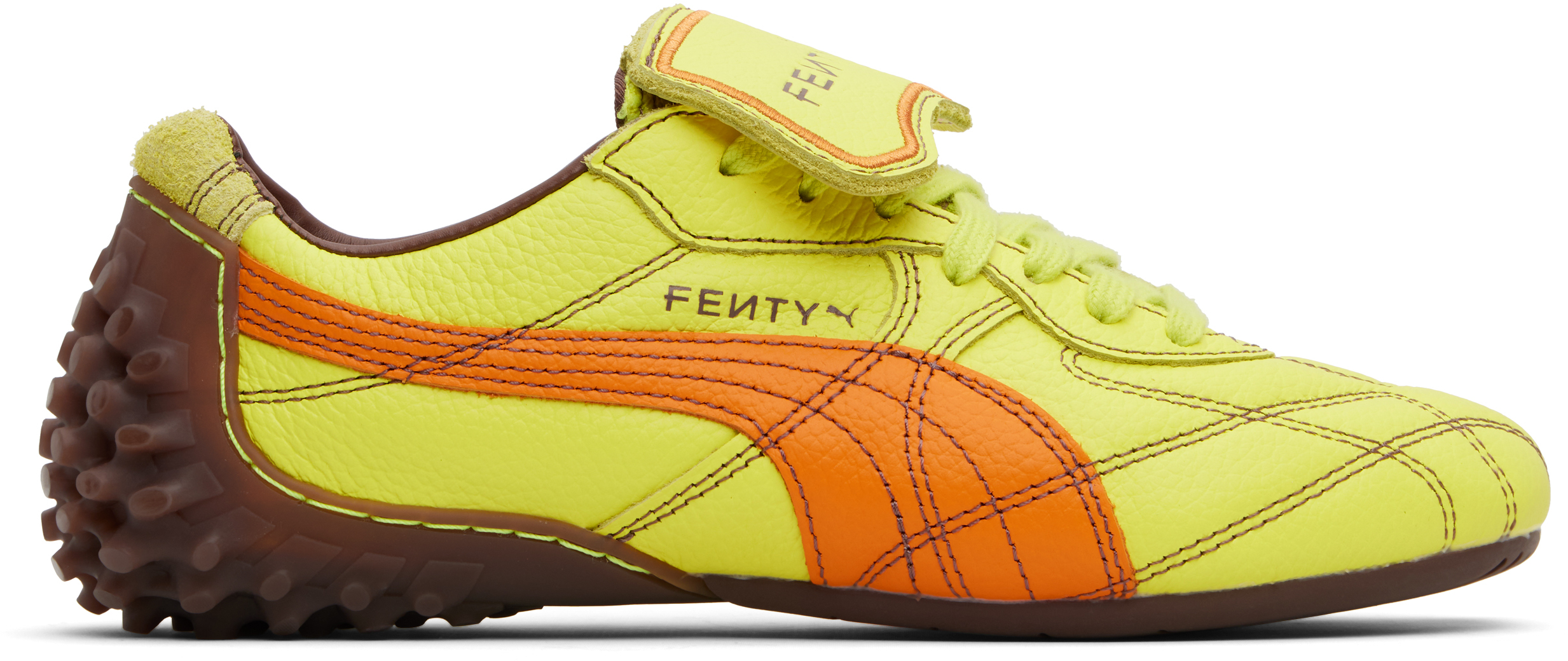 PUMA YELLOW & ORANGE FENTY EDITION AVANTI LS STITCHED SNEAKERS