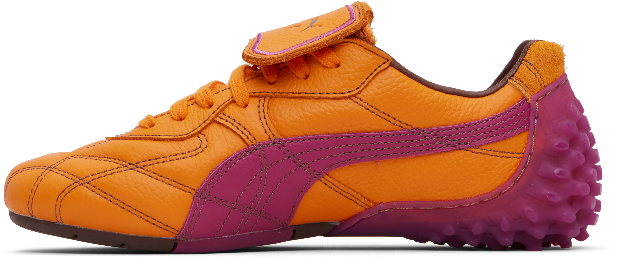 Puma Orange & Pink Fenty Edition Avanti Ls Stitched Sneakers In Pumpkin Pie-pinktast