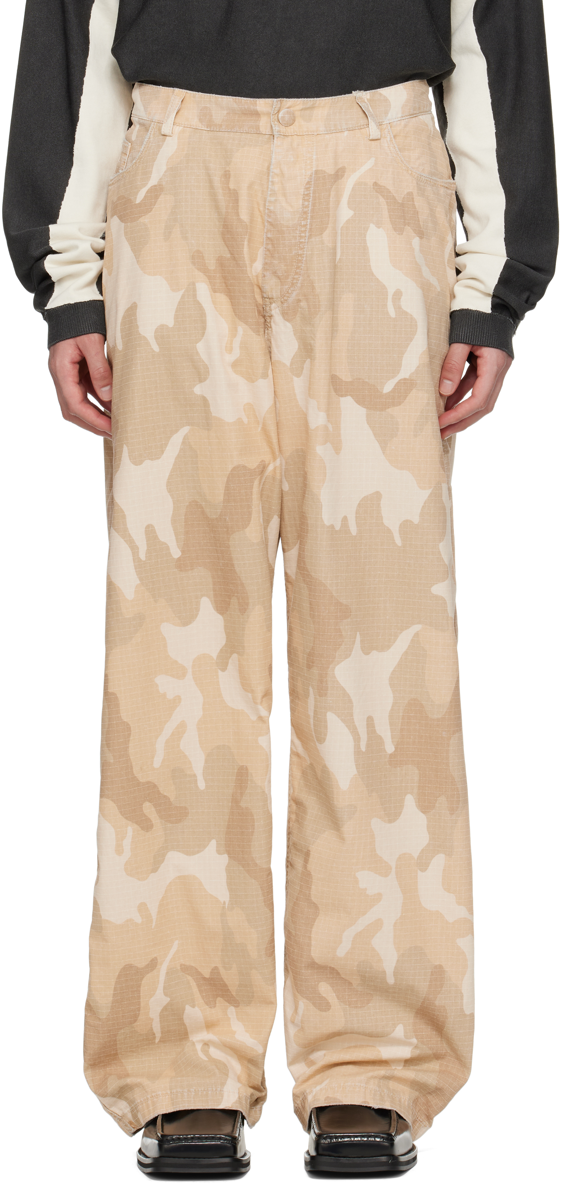 Khaki 'Big Daddy' Reversible Trousers