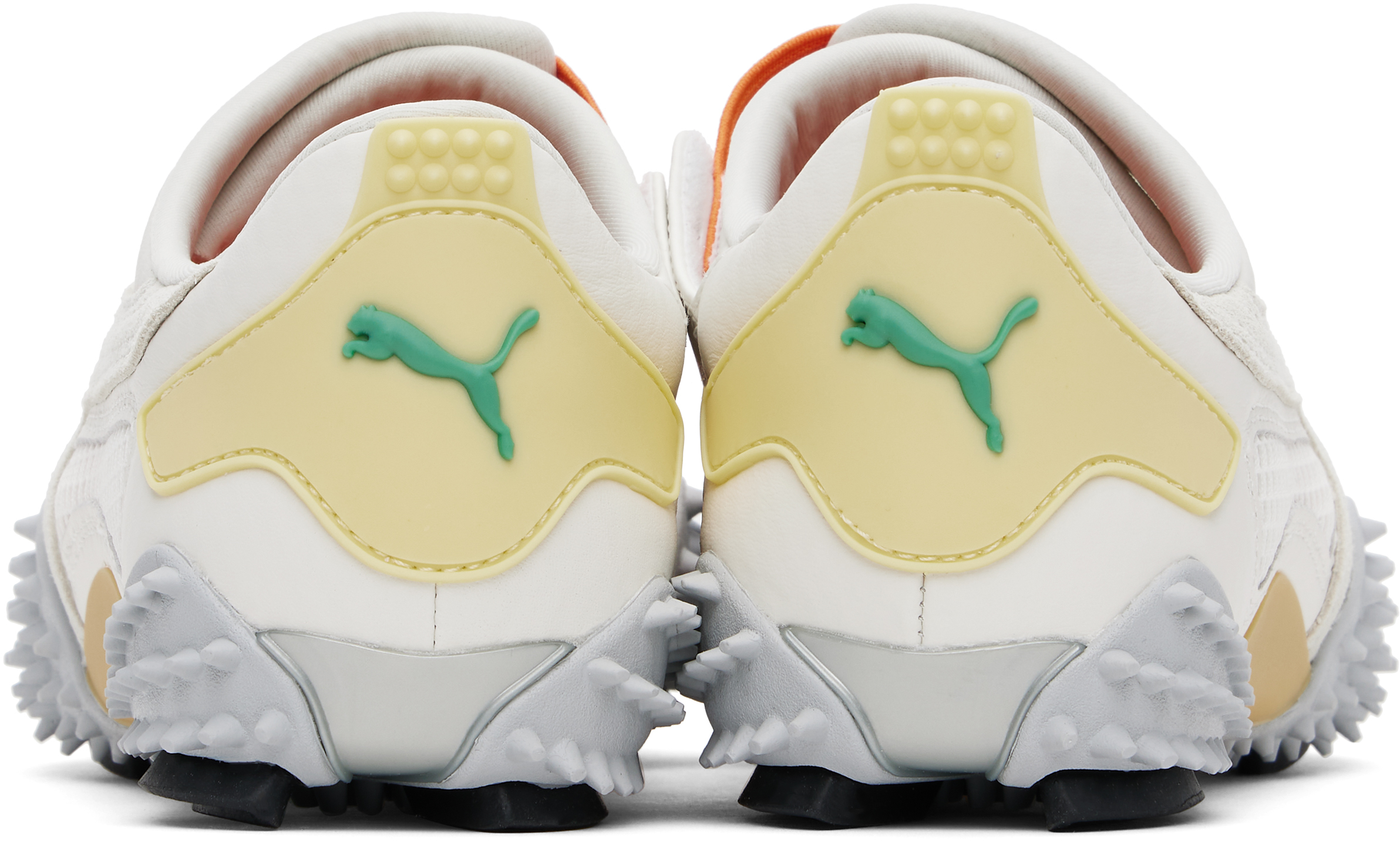 Puma Brown Ur Mostro Communication Sneakers In Warm White-light Str