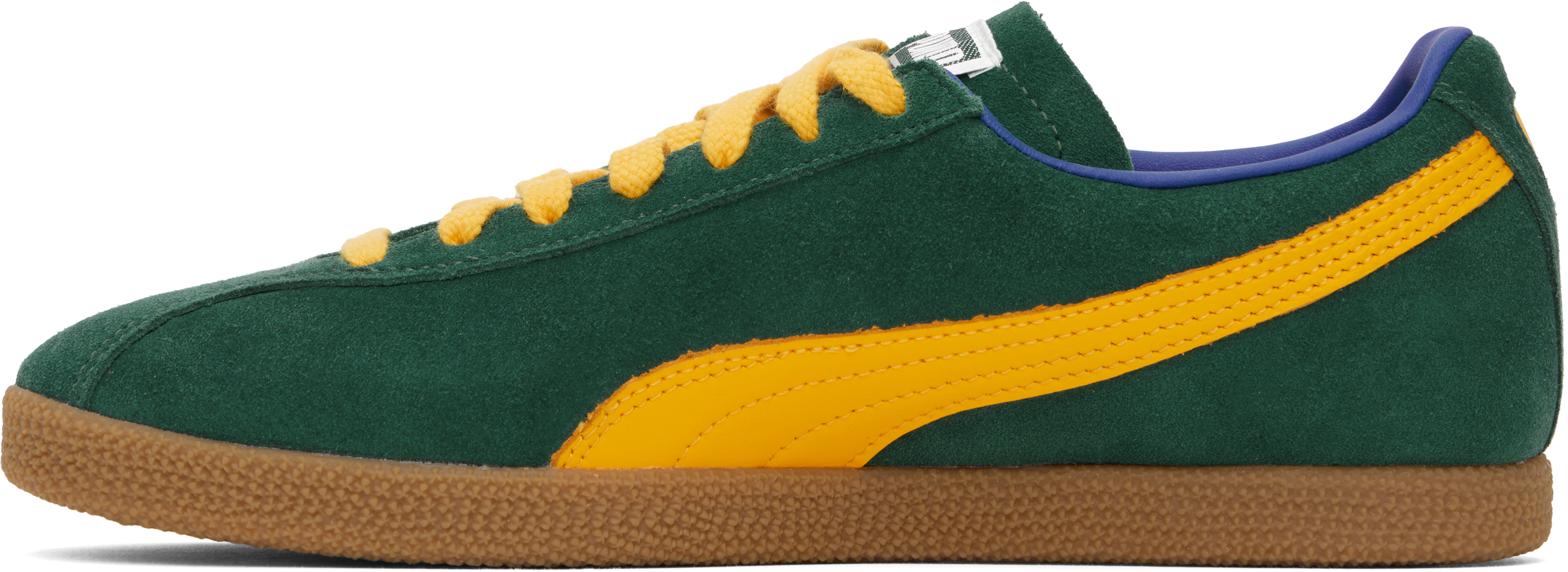 Puma Brasil Sneaker In Dark Myrtle-tangerin