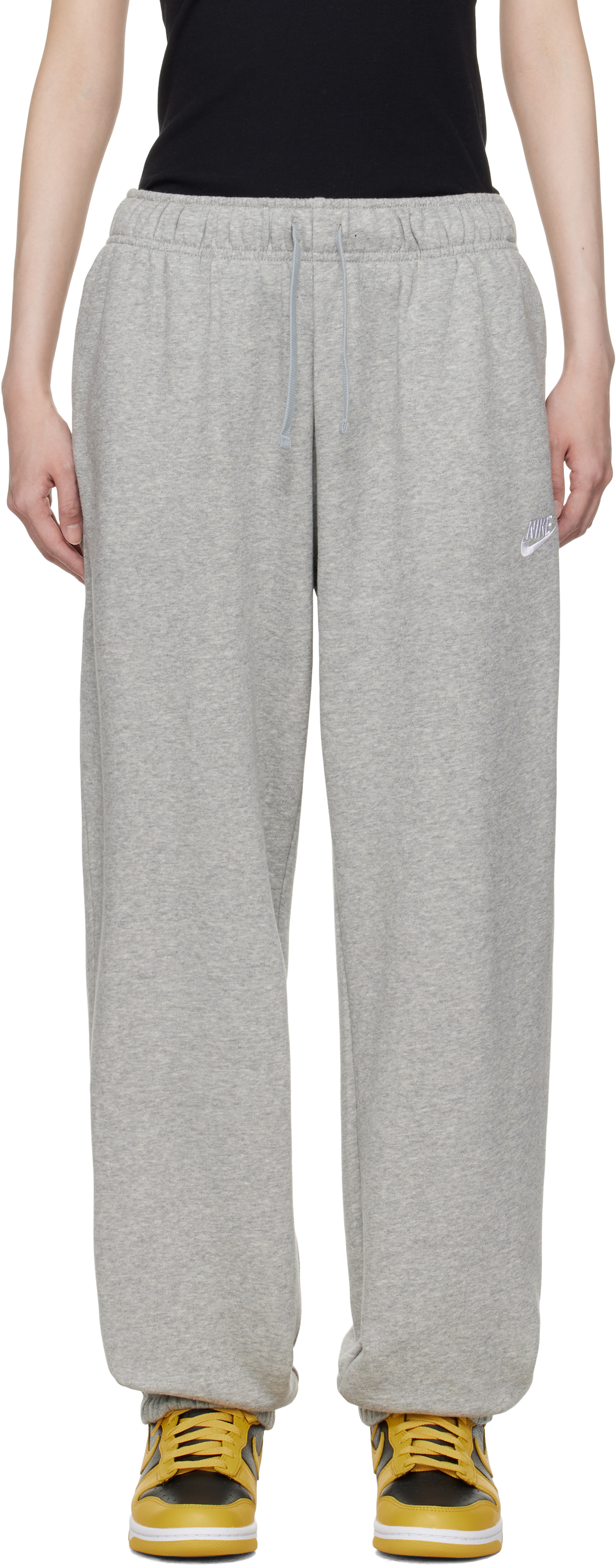 Gray Mid-Rise Oversized Sweatpants