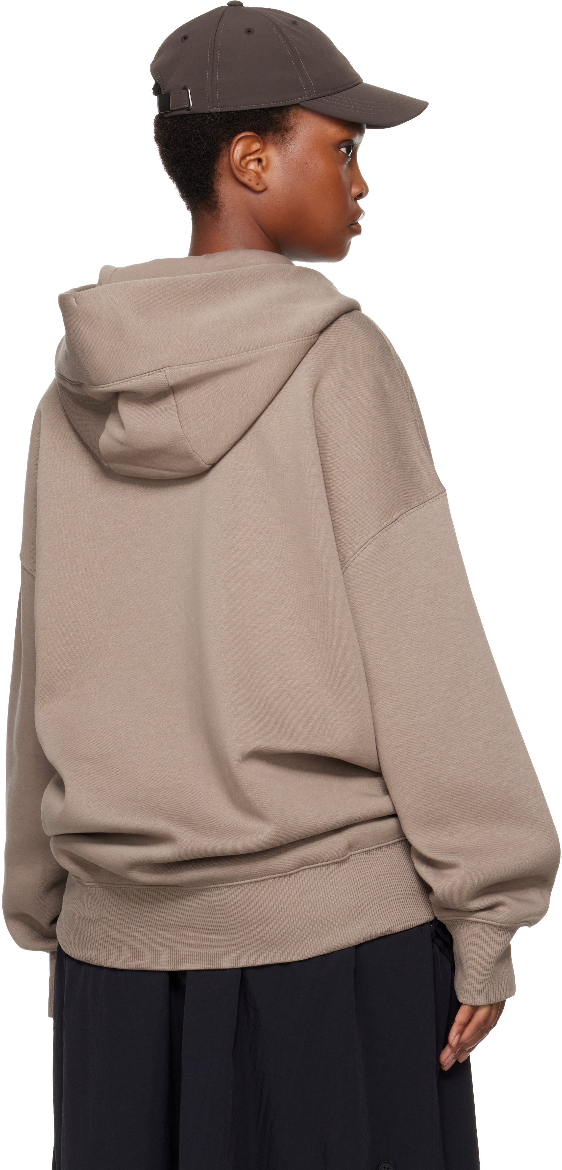 Nike Taupe Sportswear Phoenix Fleece Hoodie In Brown