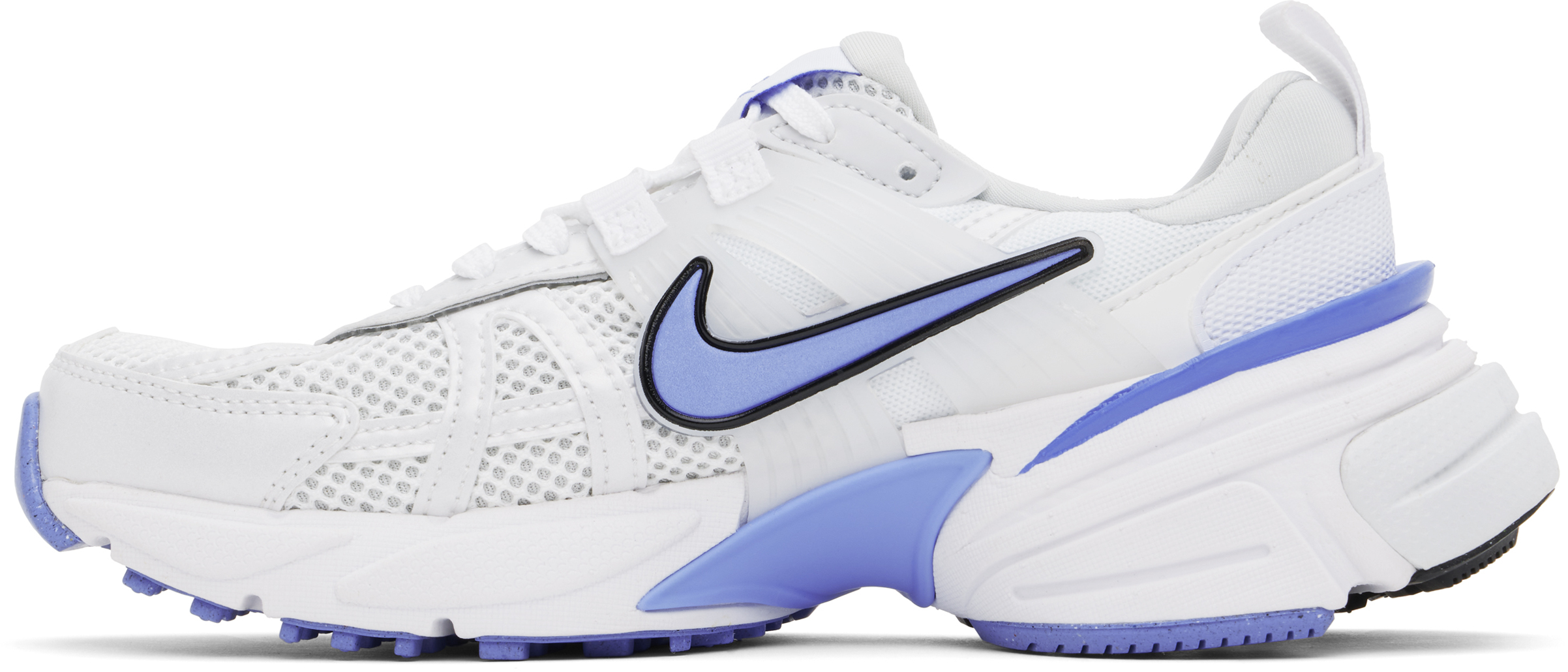 Nike White & Navy V2k Run Sneakers In White/royal Pulse-su