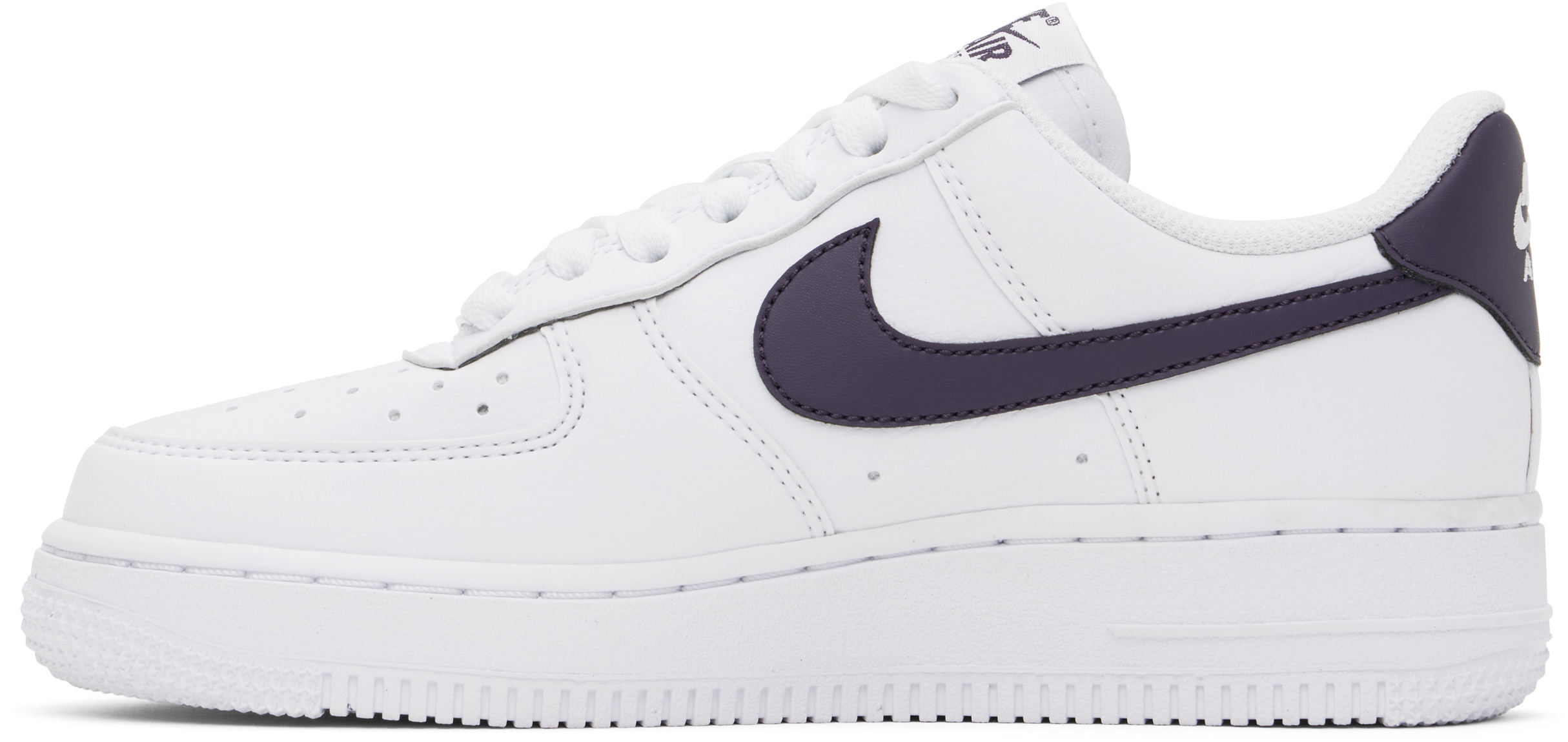 Nike White & Purple Air Force 1 '07 Next Nature Sneakers In White/dark Raisin